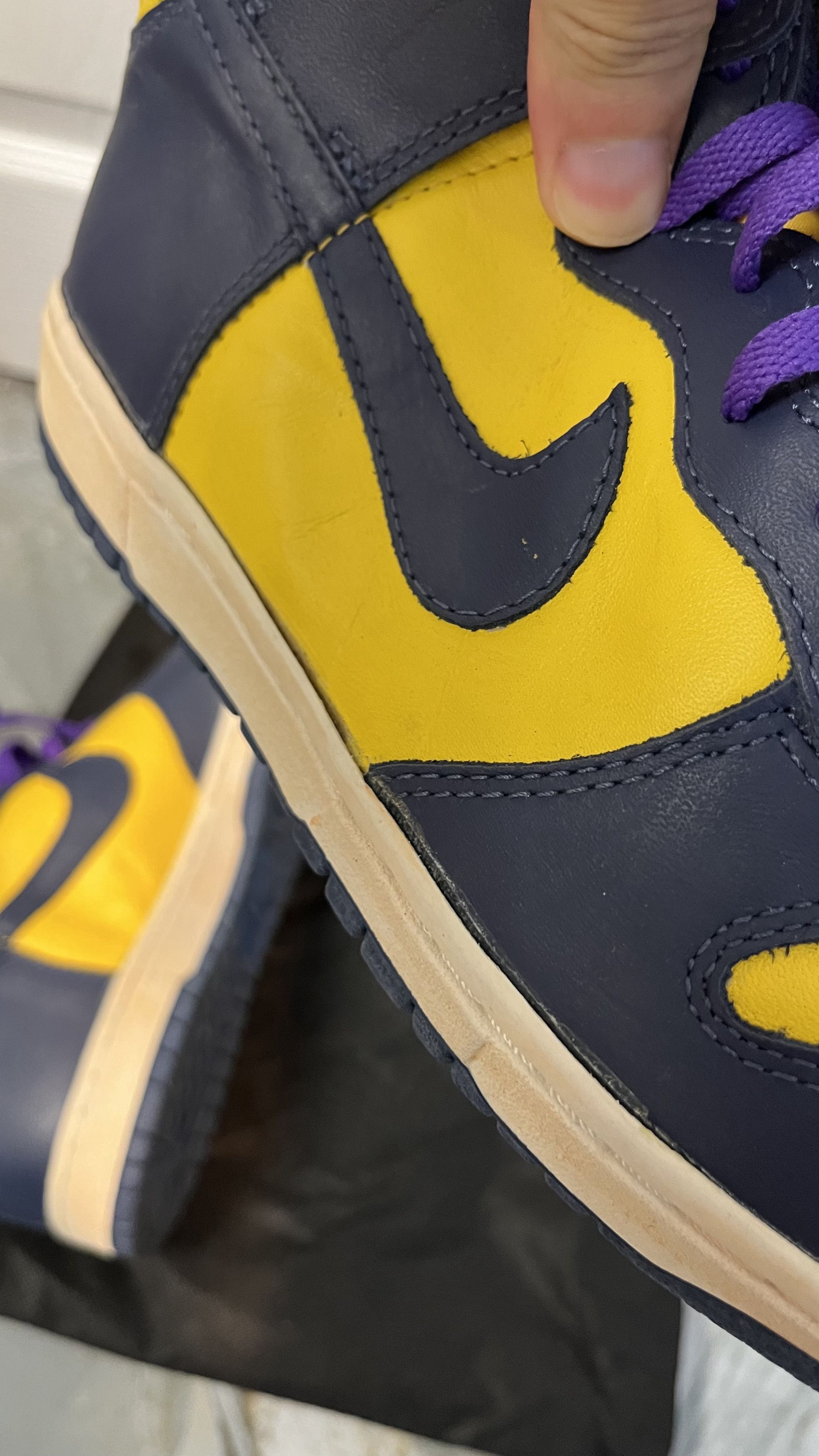 Nike Nike Dunk High QK VNTG Michigan 2007 Size US 9.5 / EU 42-43 - 7 Thumbnail