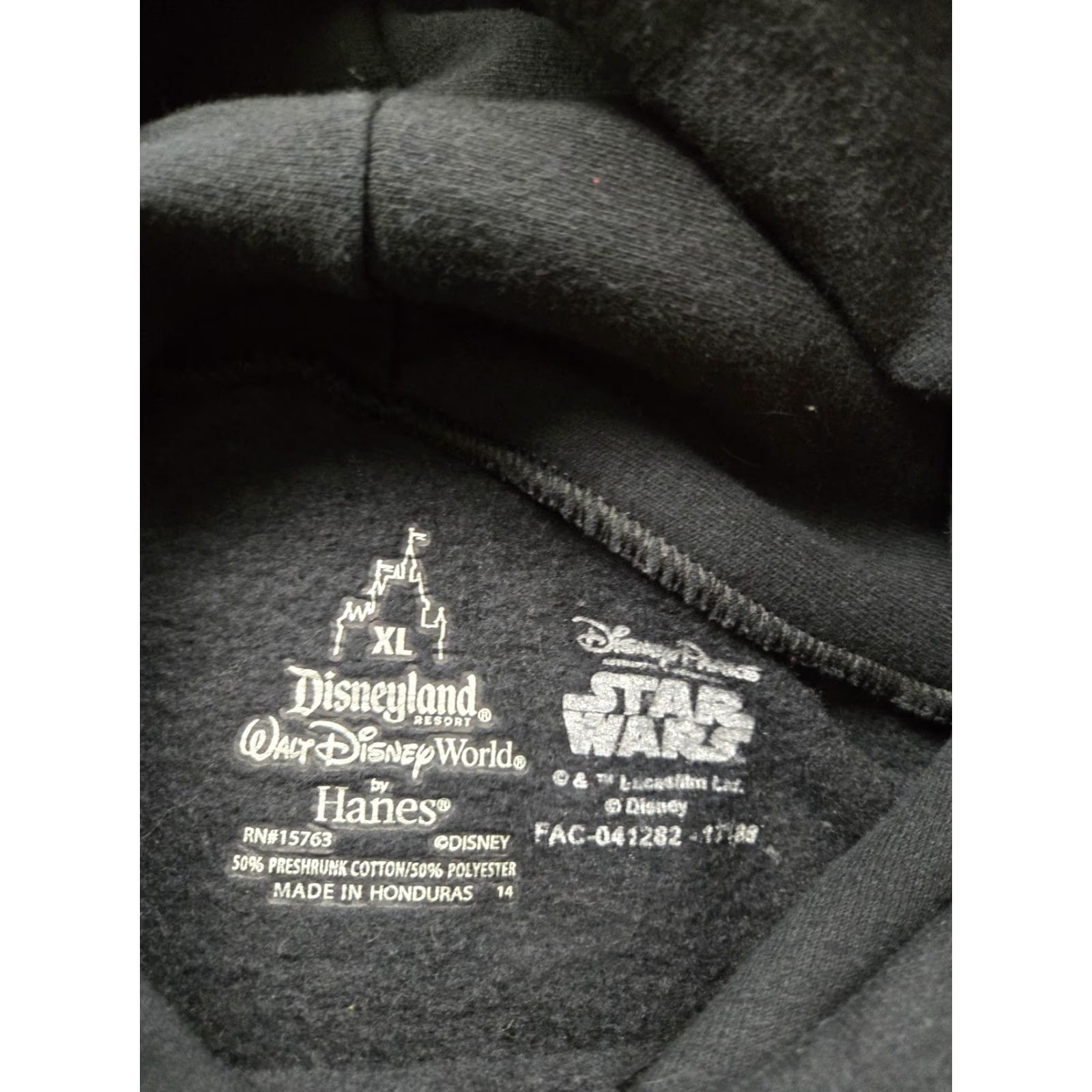 Hanes Star Wars Last Jedi Hoodie Mens XL Black Hanes Disneyland Pullover Sweatshirt Size US XL / EU 56 / 4 - 4 Thumbnail