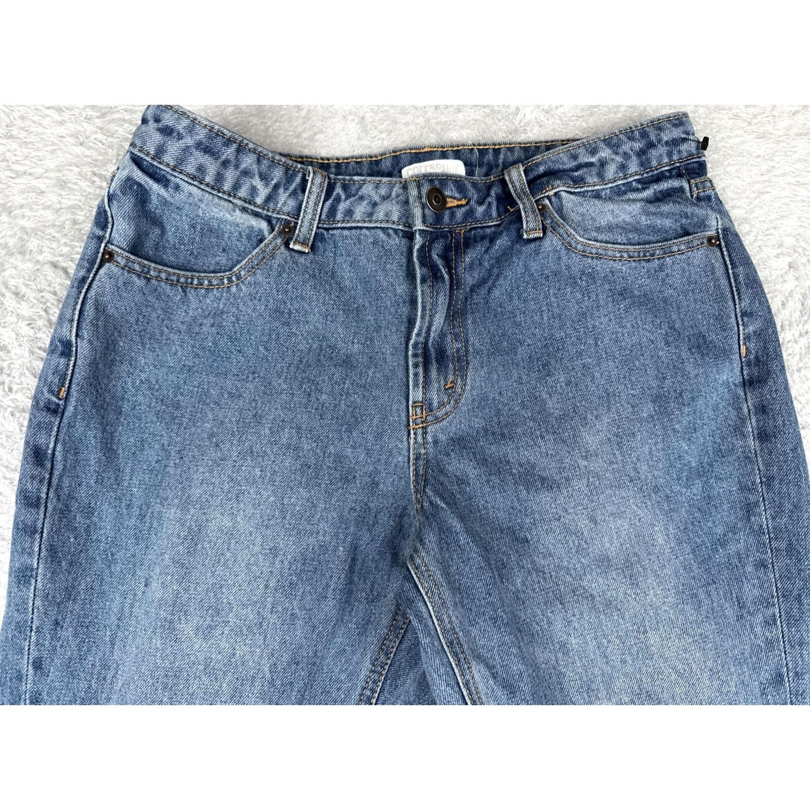 Vintage Future Collective Jeans Womens 8 Blue Straight 5-Pocket Denim Zipper Button Rise High-Rise Minor Branding Mens Womens Girls Size 30" / US 8 / IT 44 - 4 Thumbnail
