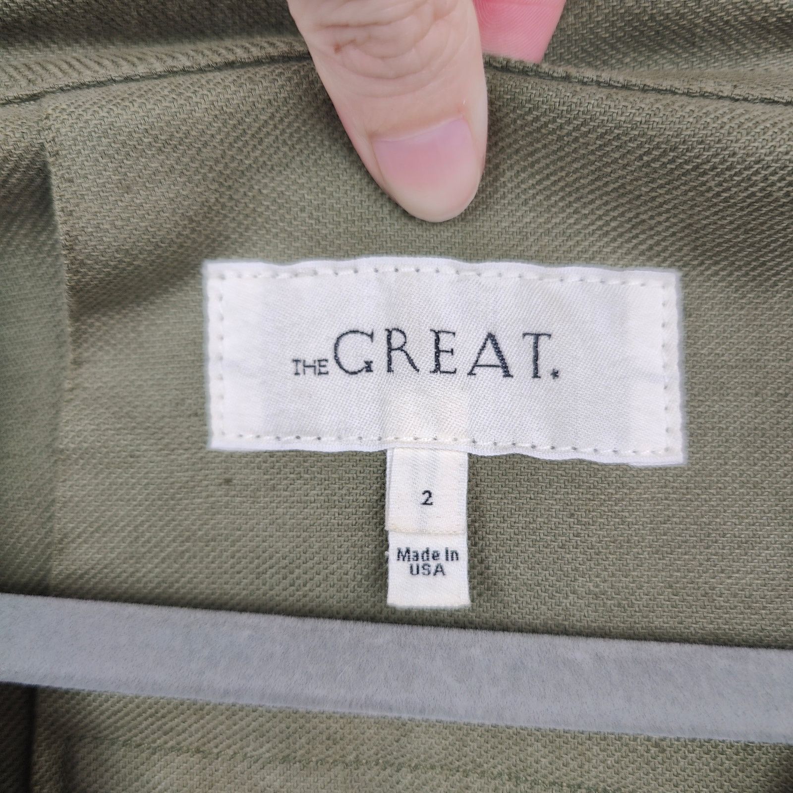 THE GREAT The Great The Swingy Army Jacket Womens Medium 2 Army Green Size M / US 6-8 / IT 42-44 - 7 Thumbnail