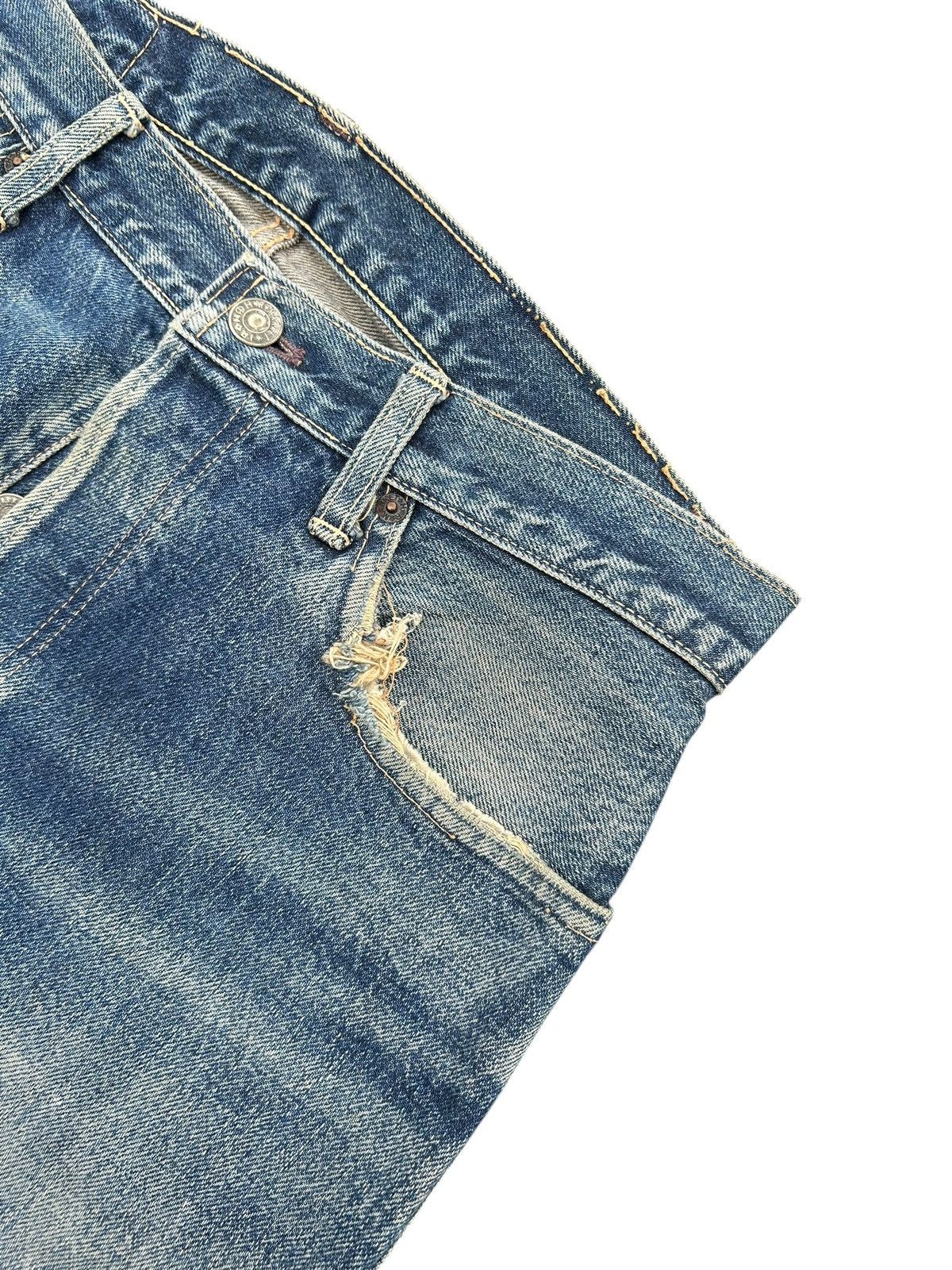 Japanese Brand × Kapital × Vintage HR.MARKET BLUE BLUE SELVEDGE Distressed Denim Jeans Size US 30 / EU 46 - 14 Thumbnail