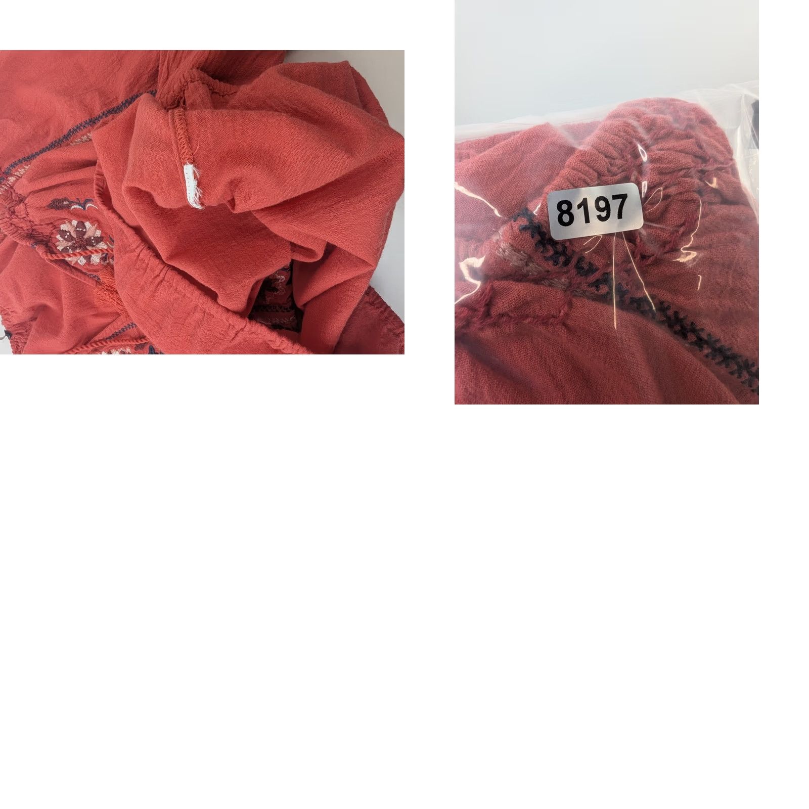 Lucky Brand Lucky Brand Women's Blouse Orange Floral Embroidered Size XS Long Sleeve Tunic Size XS / US 0-2 / IT 36-38 - 8 Thumbnail