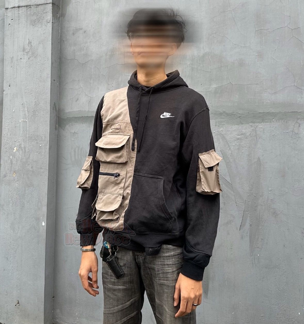 Nike Nike Black Vest Hoodie “BDivine” 592 Reworked Hoodie Size US M / EU 48-50 / 2 - 7 Thumbnail