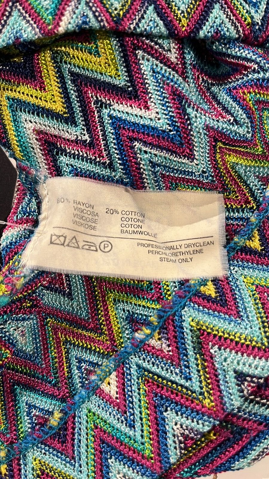 Missoni Missoni Blue Chevron Knit 3/4 Sleeve Top Size M / US 6-8 / IT 42-44 - 8 Thumbnail