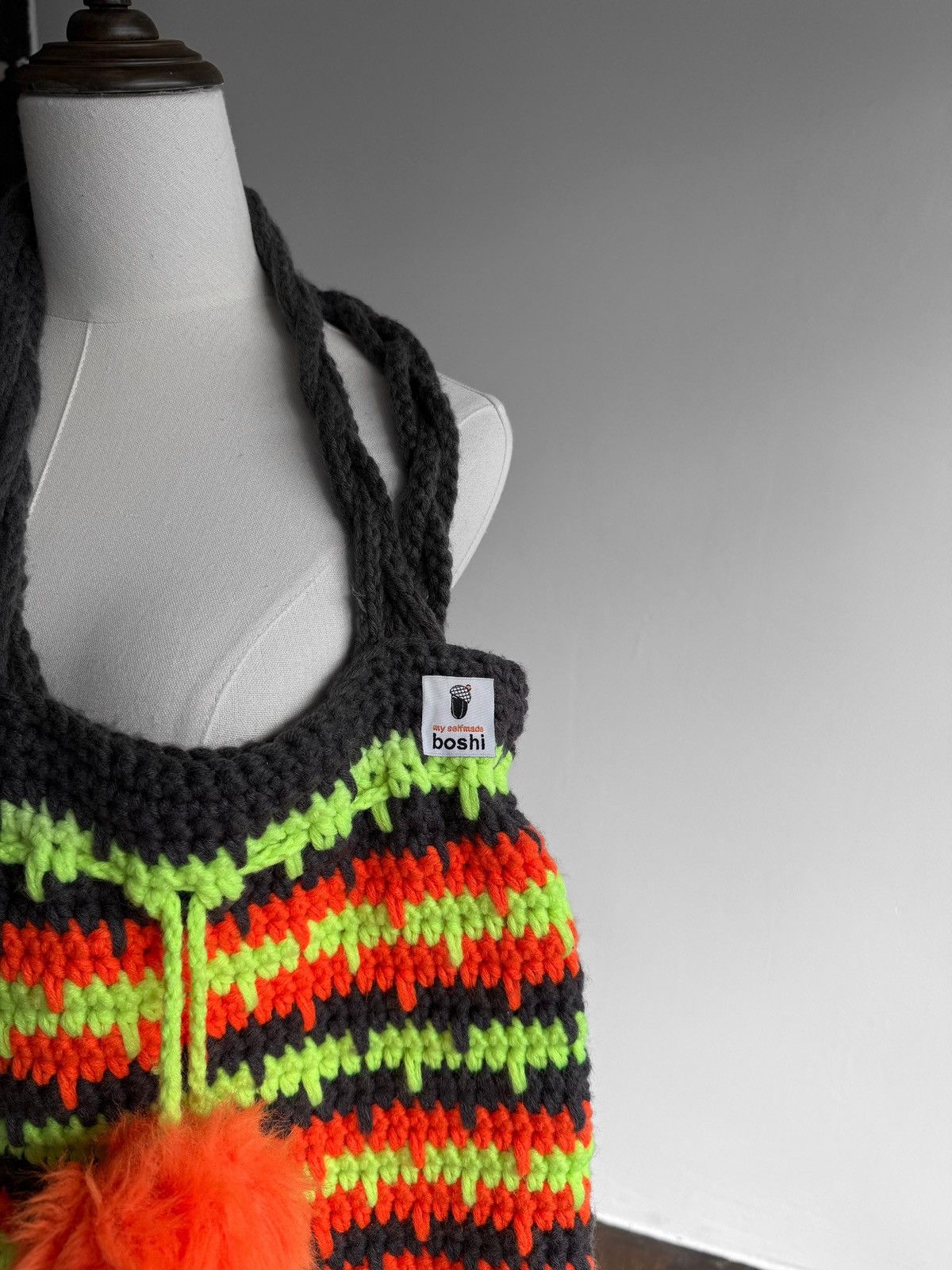 Handmade Boshi Womens Handmade Crochet Tote Bag Multicolor Knit Size ONE SIZE - 3 Thumbnail