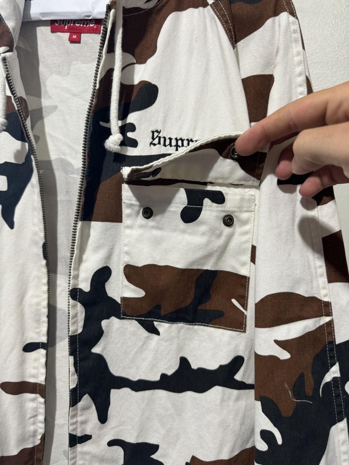 Supreme Supreme Twill Zip up Parka Brown Camo Medium Size US M / EU 48-50 / 2 - 4 Thumbnail