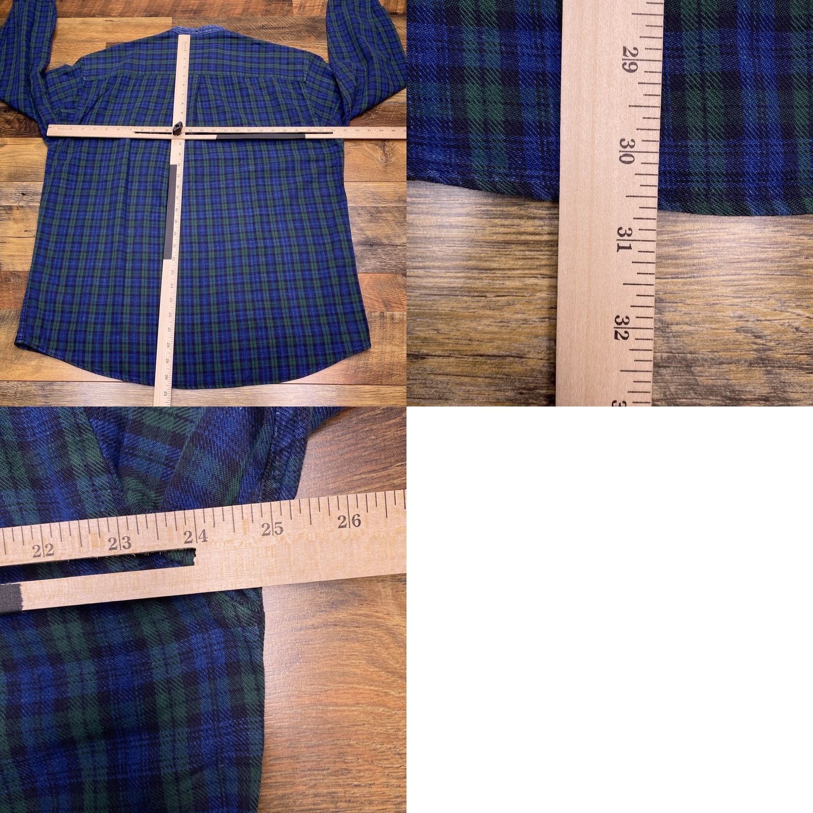 Dockers VINTAGE Dockers Shirt Mens M Green Plaid Button-Up Band Collar Knit Cotton Long Sleeve Victory Classic Size US M / EU 48-50 / 2 - 9 Thumbnail
