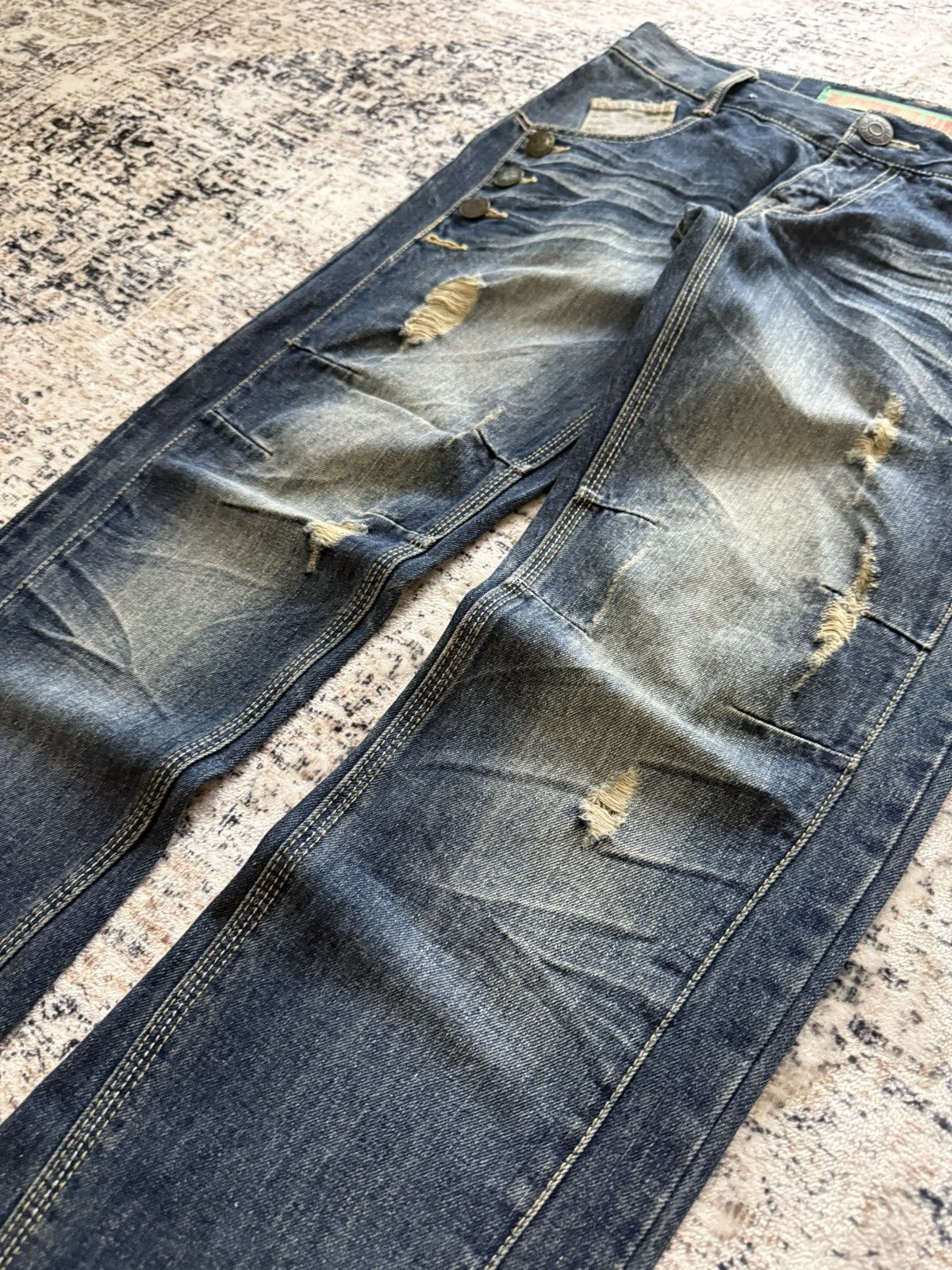 Hysteric Glamour BlueMoon Japan Paneled Surf Edition Straight Jeans Size US 30 / EU 46 - 7 Thumbnail
