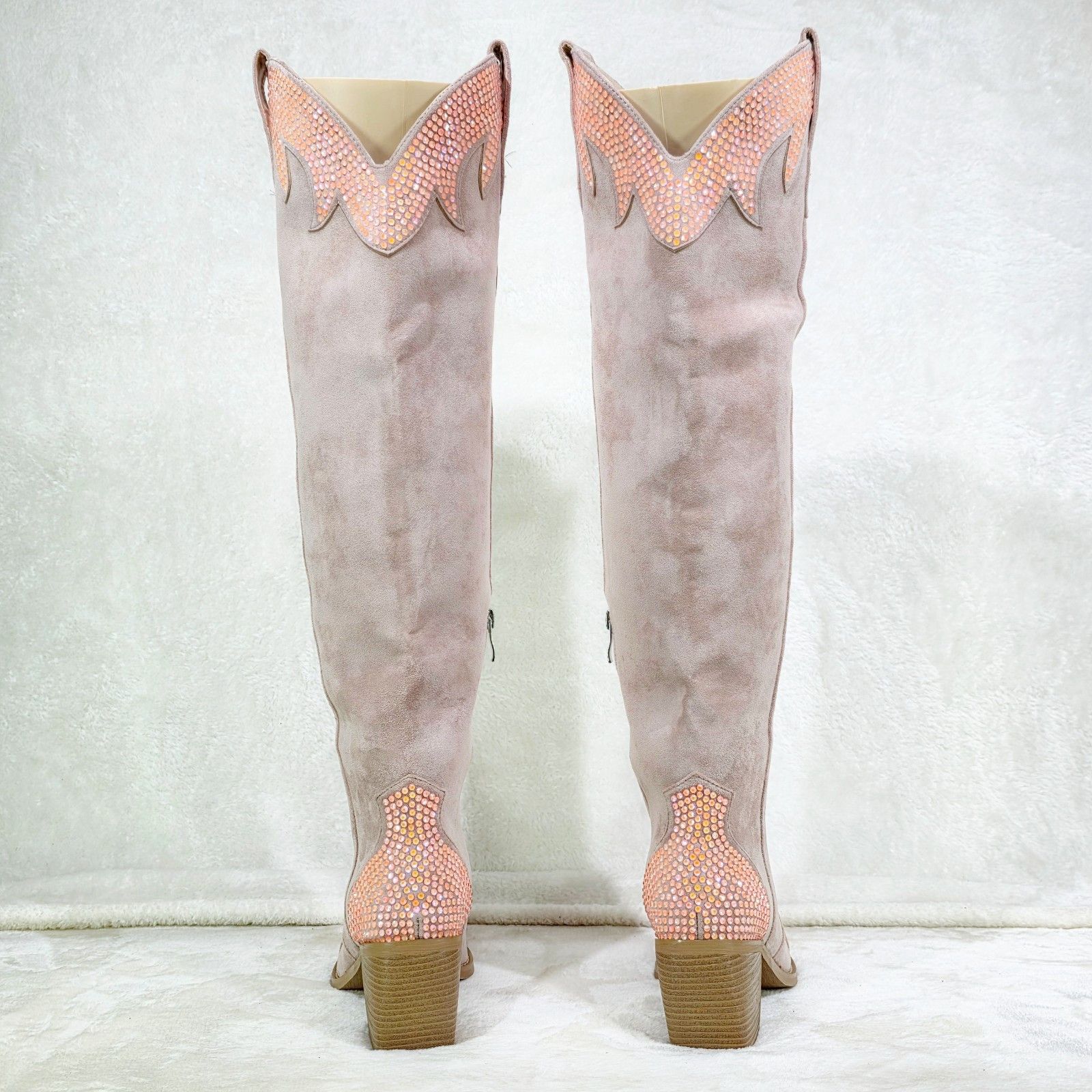 Other Primal Country Western Sexy Dusty Pink OTK Thigh Boots With Size US 8.5 / IT 38.5 - 4 Thumbnail