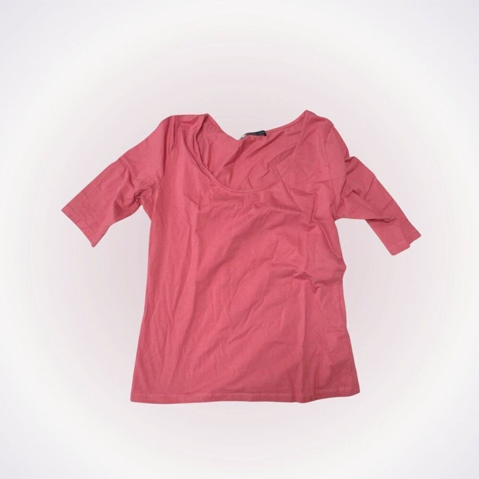 Other Doublju Coral Pink Scoop Neck Tee | Sz M Size M / US 6-8 / IT 42-44 - 1 Thumbnail
