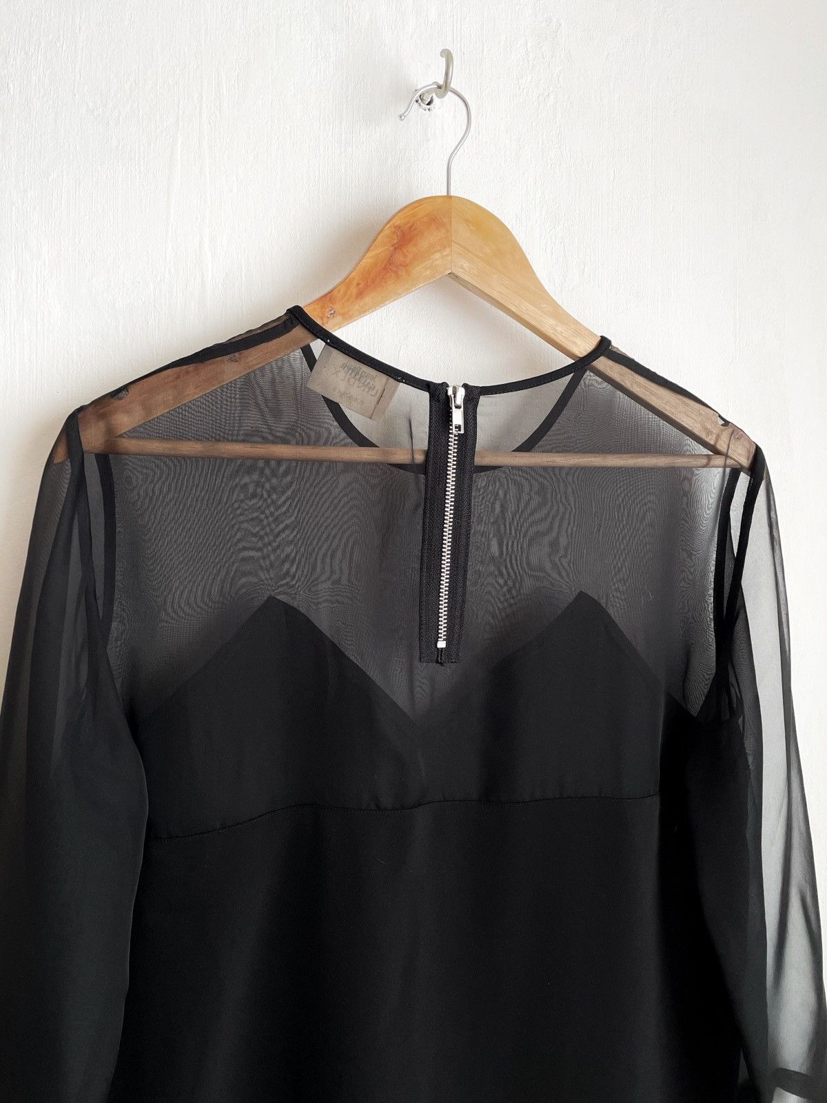 Jean Paul Gaultier Jean Paul Gaultier x Lindex Black Semi-Sheer Blouse – Size S Size S / US 4 / IT 40 - 7 Thumbnail