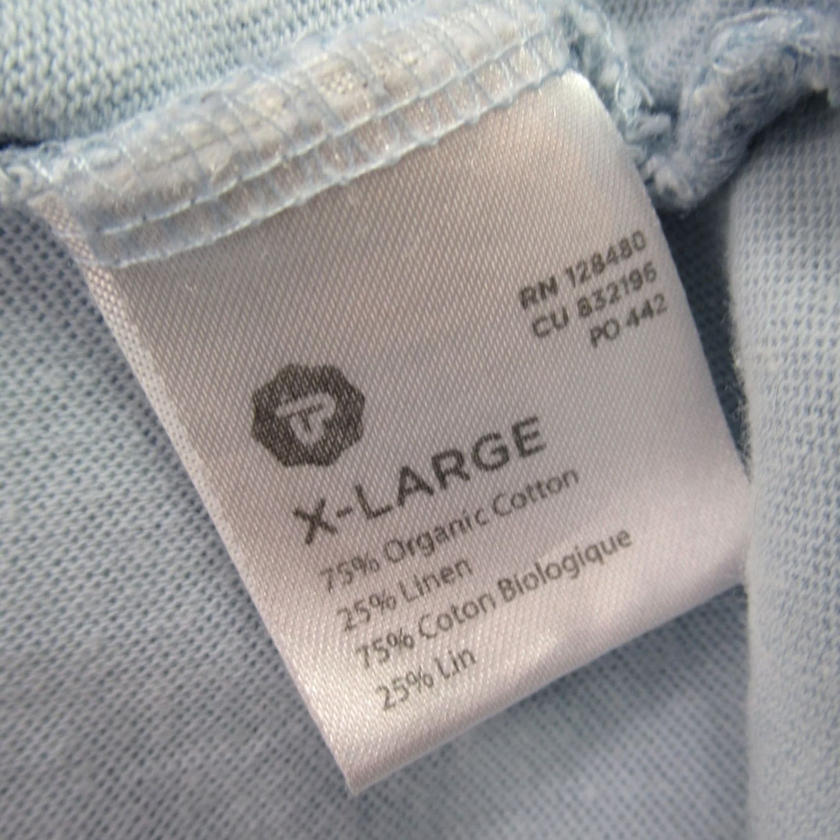 Eileen Fisher Pact Shirt Womens Small 3/4 Sleeve Crew Neck Outdoor Lightweight Blue Casual Shirt Size S / US 4 / IT 40 - 4 Thumbnail