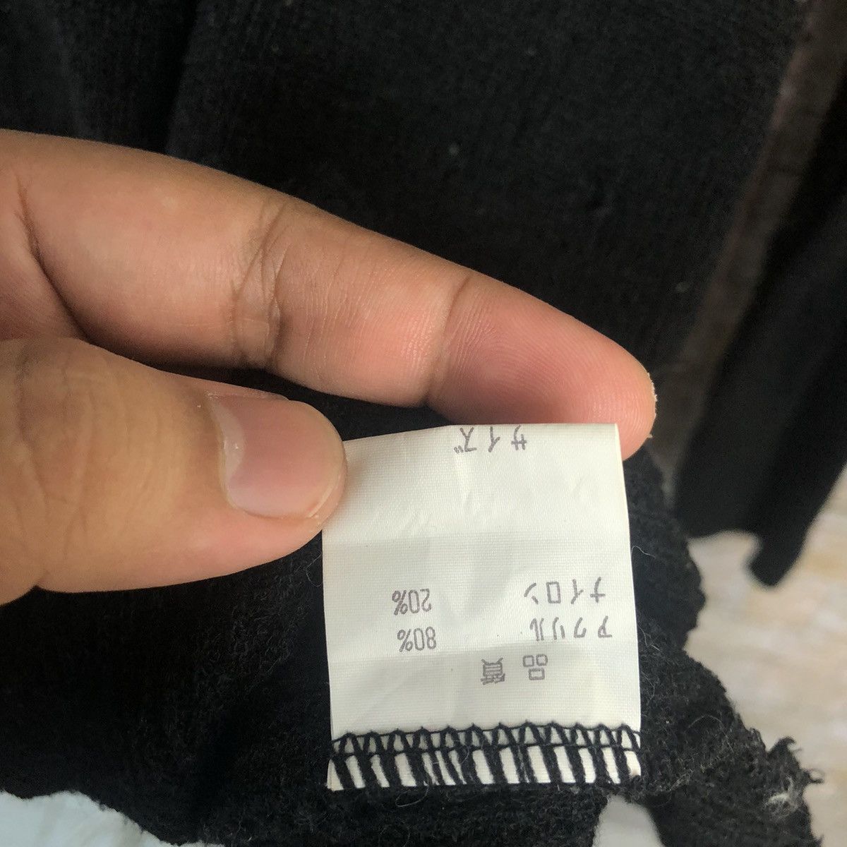 Homespun Knitwear × Japanese Brand Rich Hoble Black Cardigan Knitwear #A202 Size L / US 10 / IT 46 - 11 Thumbnail
