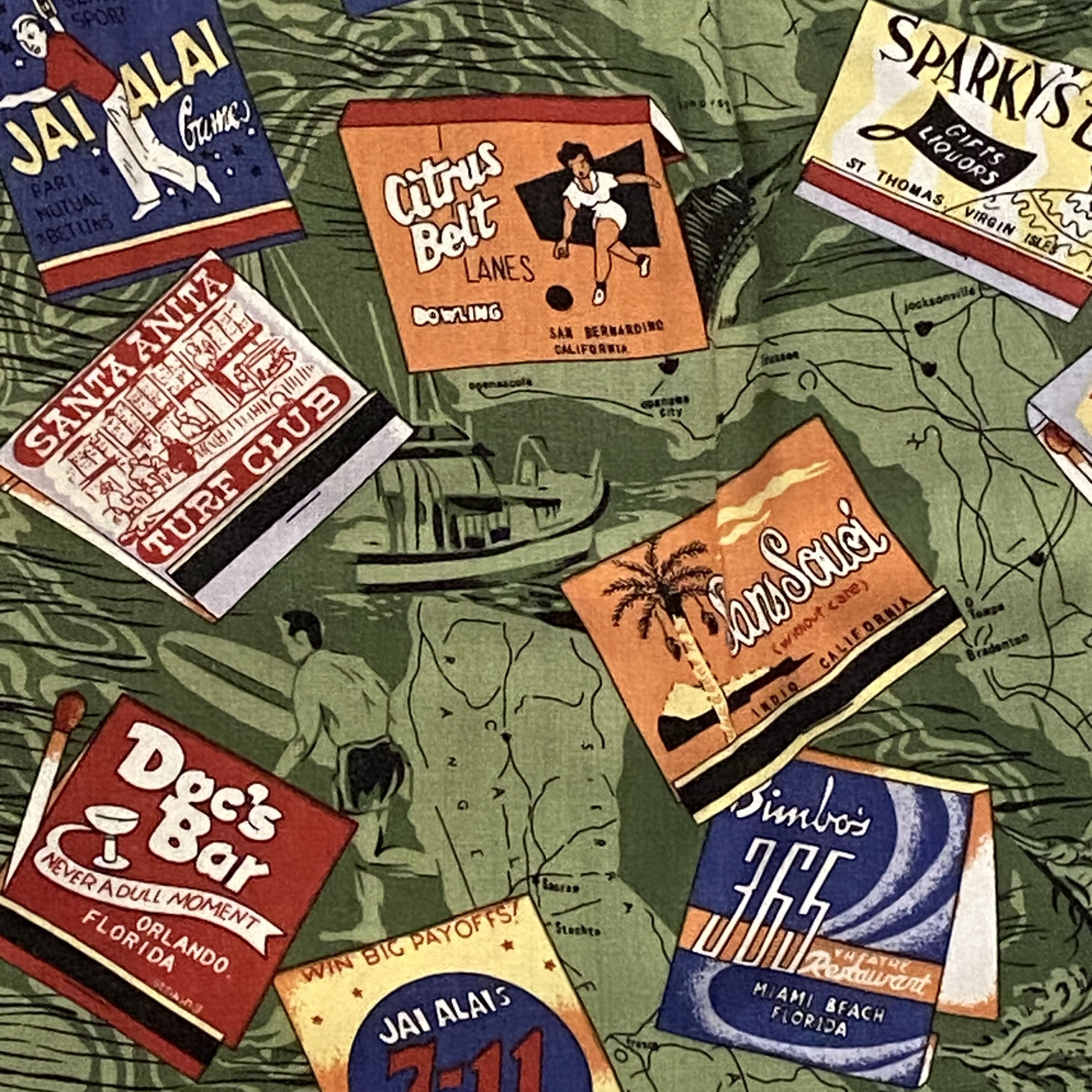Other KAD Shirt Men Short Sleeve Vintage CA & FL Matchbooks Size US XL / EU 56 / 4 - 10 Thumbnail