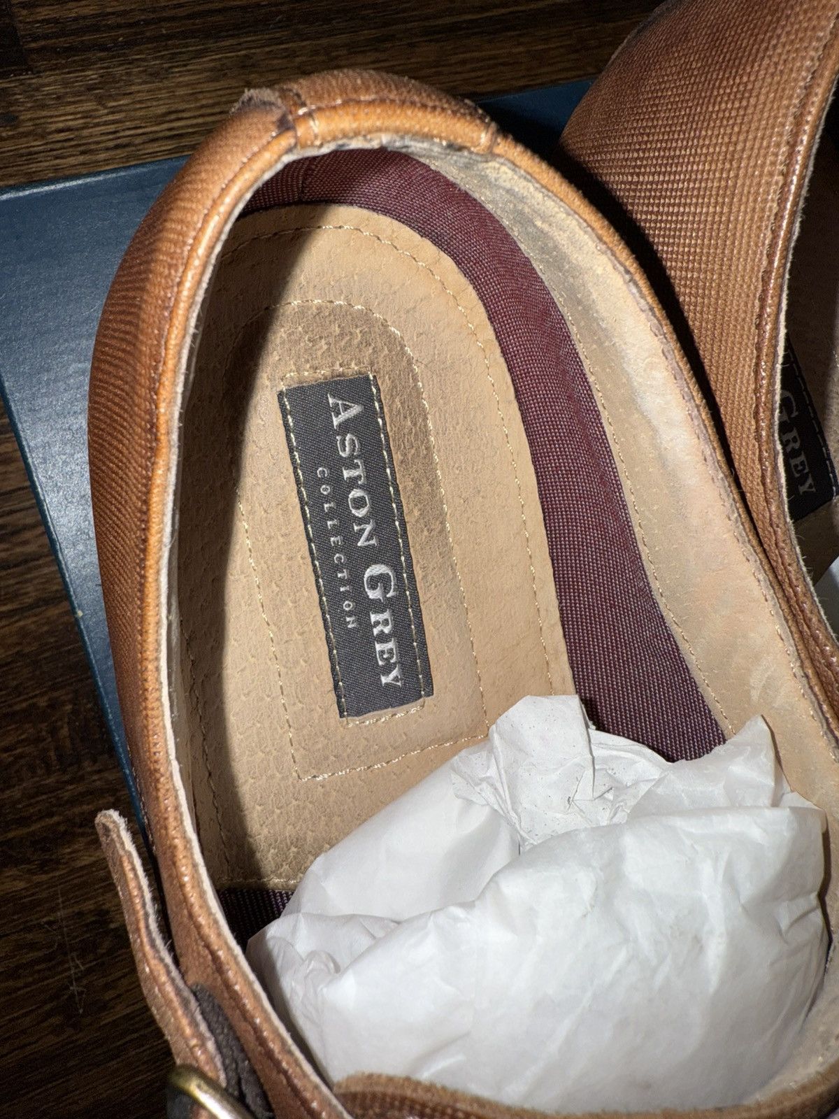 Aston Grey Aston Grey Collection Cognac Leather Monk Oxford Shoe 12 Size US 12 / EU 45 - 7 Thumbnail