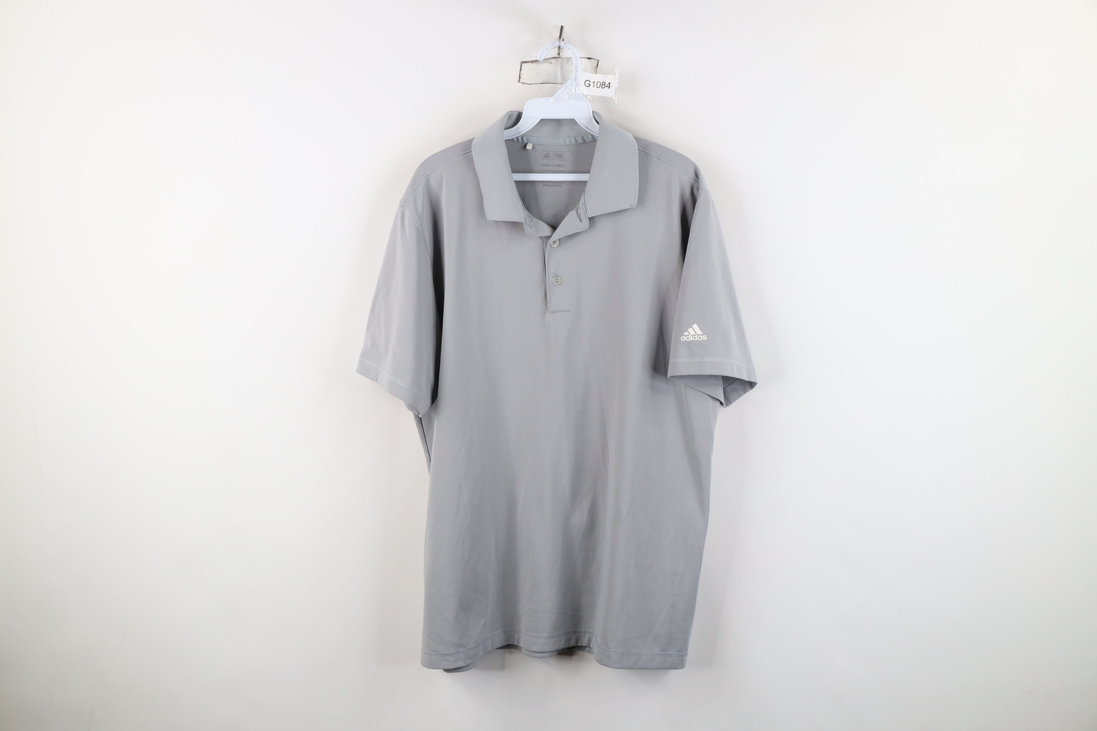 Adidas Adidas Golf Motion Spell Collared Golfing Polo Shirt Gray Size US L / EU 52-54 / 3 - 1 Thumbnail