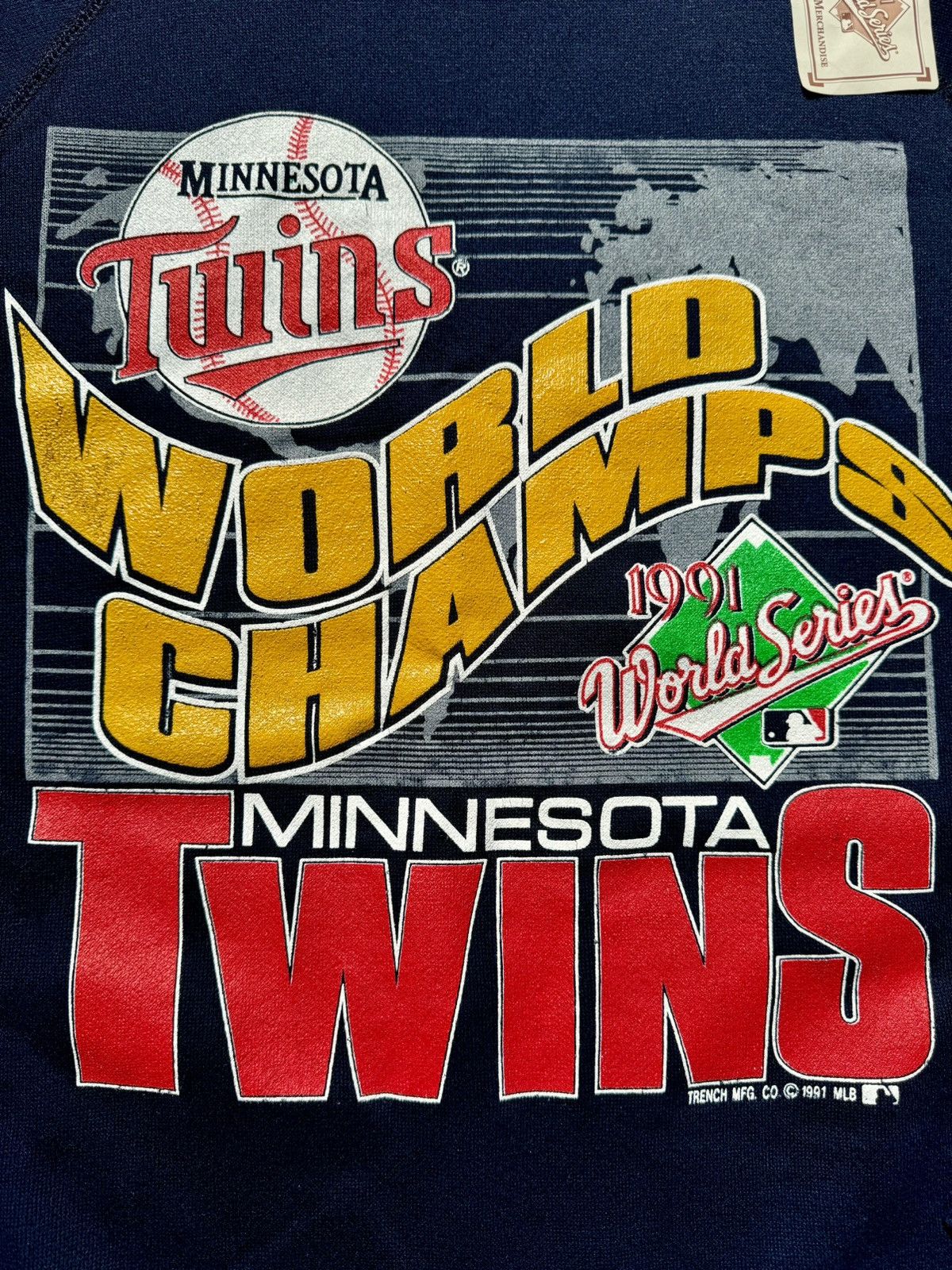 Tultex × Vintage 1991 Minnesota Twins World Series Champions Sweatshirt Size US L / EU 52-54 / 3 - 4 Thumbnail
