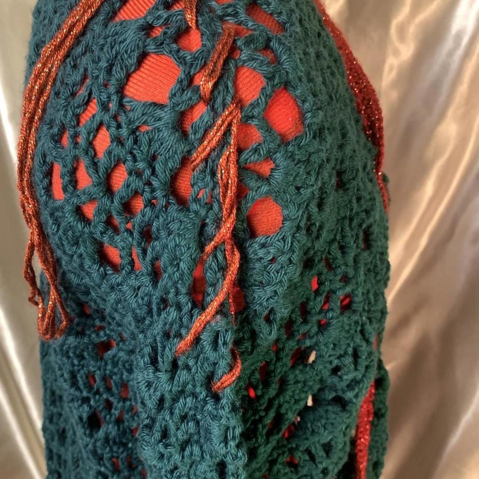 Other Intricate crochet forest green cardigan. Size M / US 6-8 / IT 42-44 - 4 Thumbnail