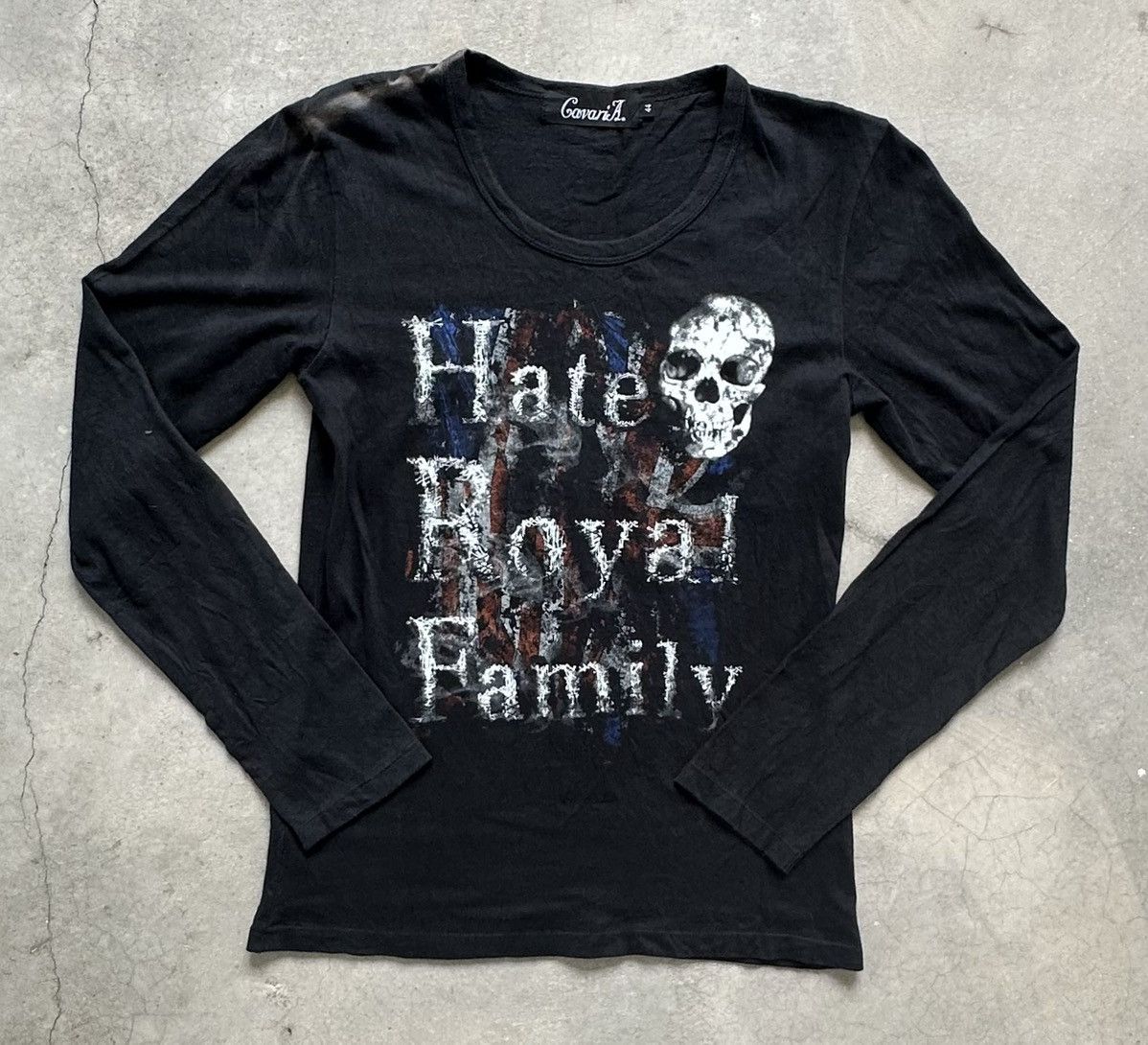 If Six Was Nine × Japanese Brand CANVARIA HATE ROYAL FAMILY WELL FADED SKULL GOTH PRINT TEE Size US S / EU 44-46 / 1 - 1 Thumbnail