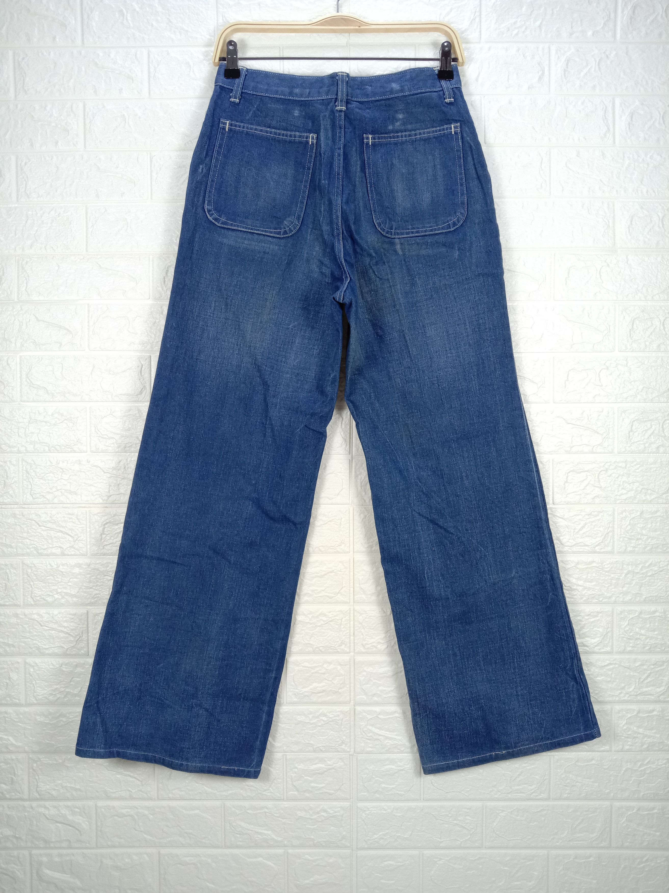 Japanese Brand Vintage Japanese Indigo Wide Leg Baggy Jeans Size 28" / US 6 / IT 42 - 5 Thumbnail