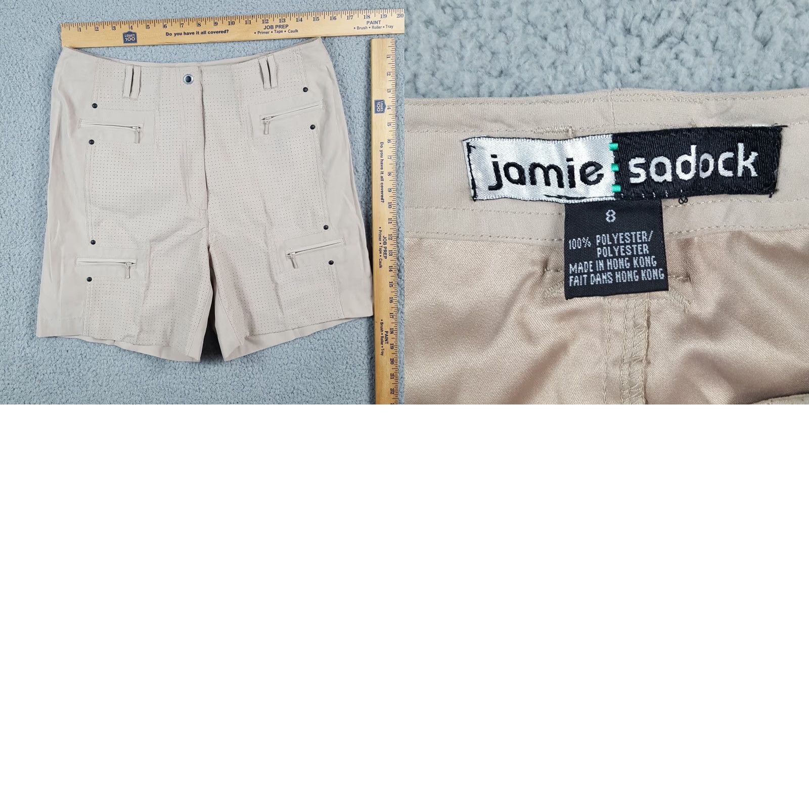 Vintage VINTAGE Jamie Sadock Chino Shorts Womens Size 8 Beige Lightweight Athletic High Waist Relaxed Preppy Size 30" / US 8 / IT 44 - 8 Thumbnail