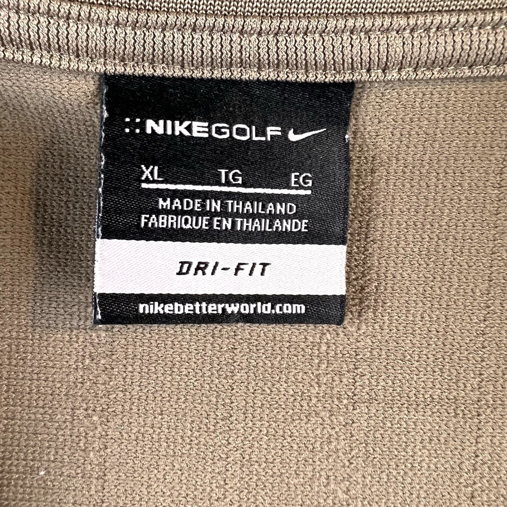 Nike Nike Golf Polo Shirt Men XL Tan Beige Dri-Fit Embroidered Logo Shirt Polo Golf Nike Dri-Fit Clubwear Mens Size US M / EU 48-50 / 2 - 4 Thumbnail