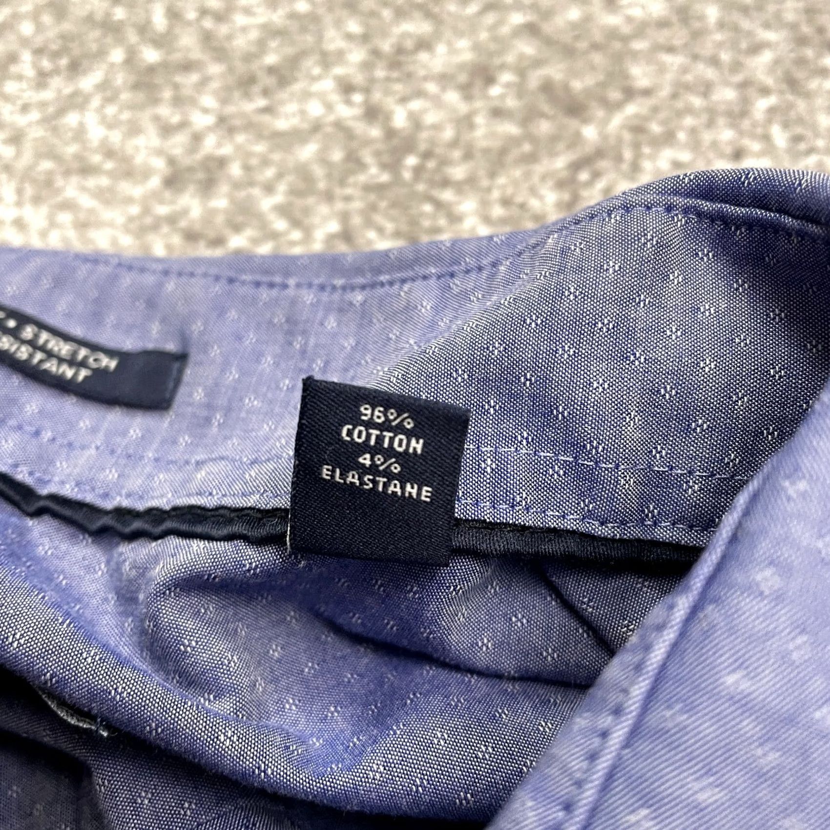 Tommy Hilfiger Tommy Hilfiger Dress Shirt Mens Large Blue Regular Fit Stretch Wrinkle Resistant Size 42R - 7 Thumbnail