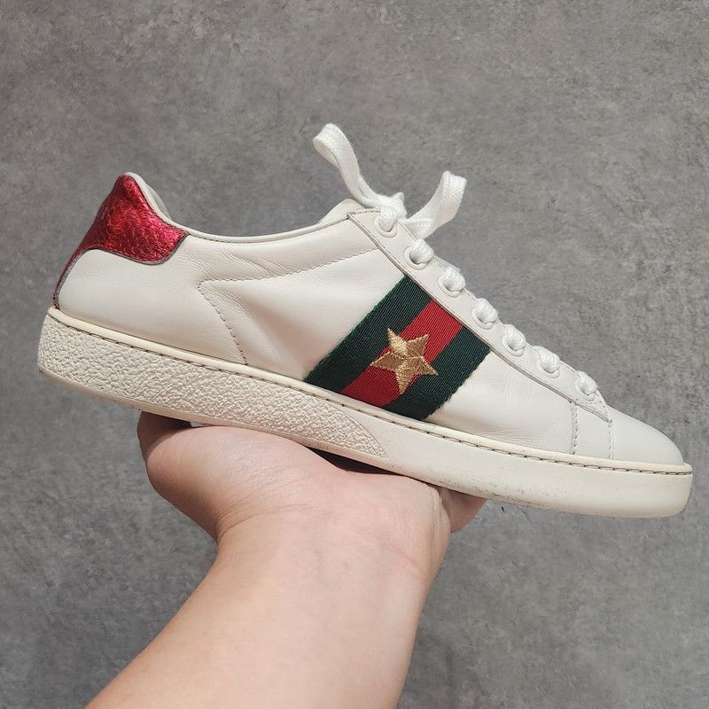 Gucci Gucci Ace Leather Ladybug Embroidered Sneakers -2508 Size US 5 / IT 35 - 4 Thumbnail