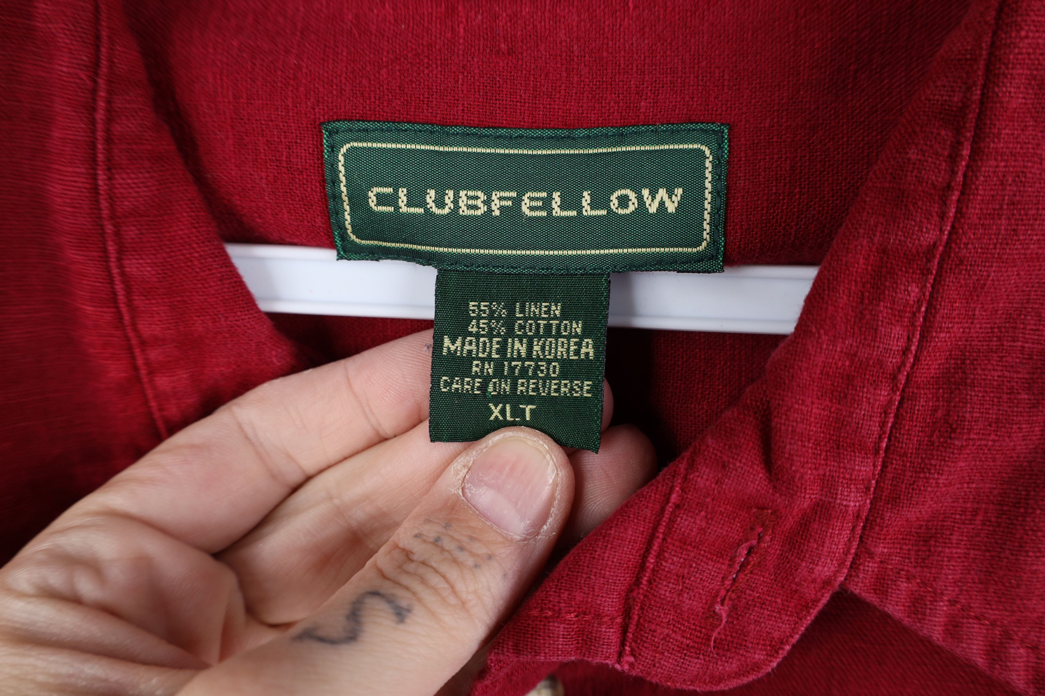 Vintage Vintage 90s Streetwear Linen Blend Collared Button Shirt Size US XL / EU 56 / 4 - 9 Thumbnail