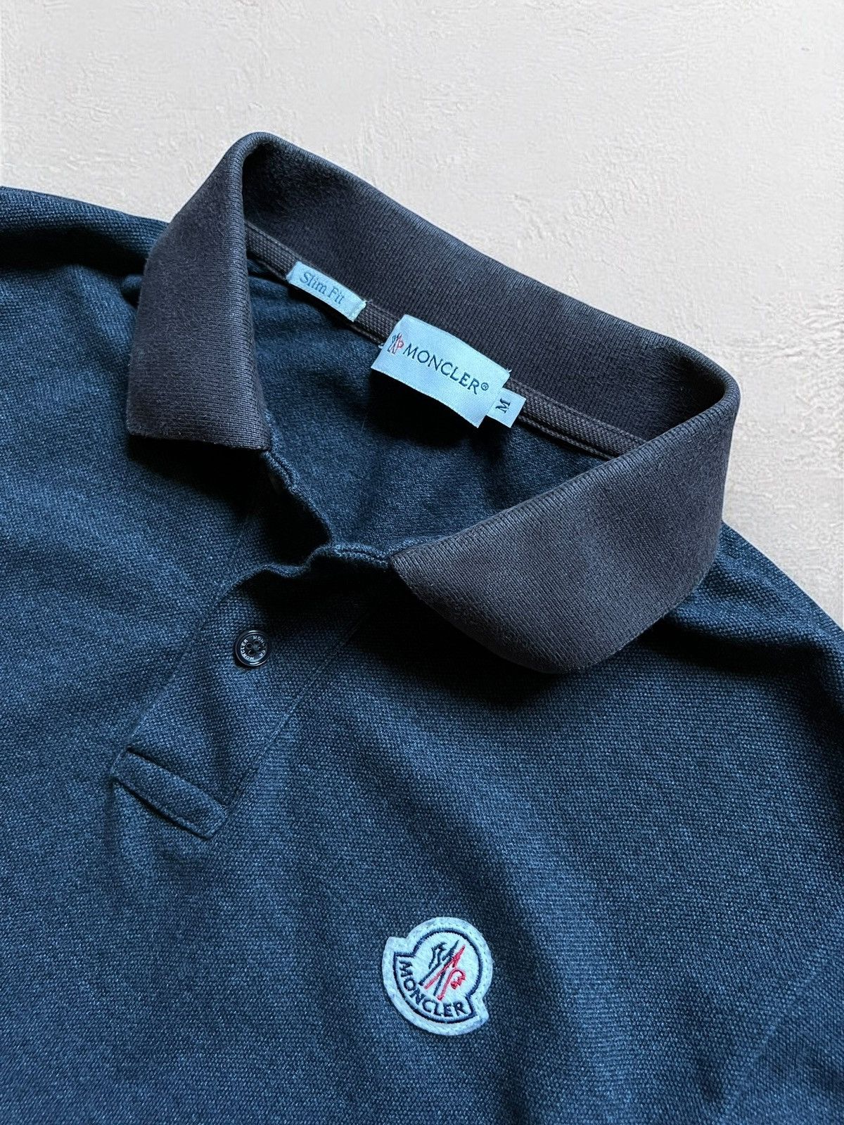 Designer × Moncler MONCLER LONG SLEEVE MAGLIA POLO t shirt tee GREY Size US M / EU 48-50 / 2 - 5 Thumbnail