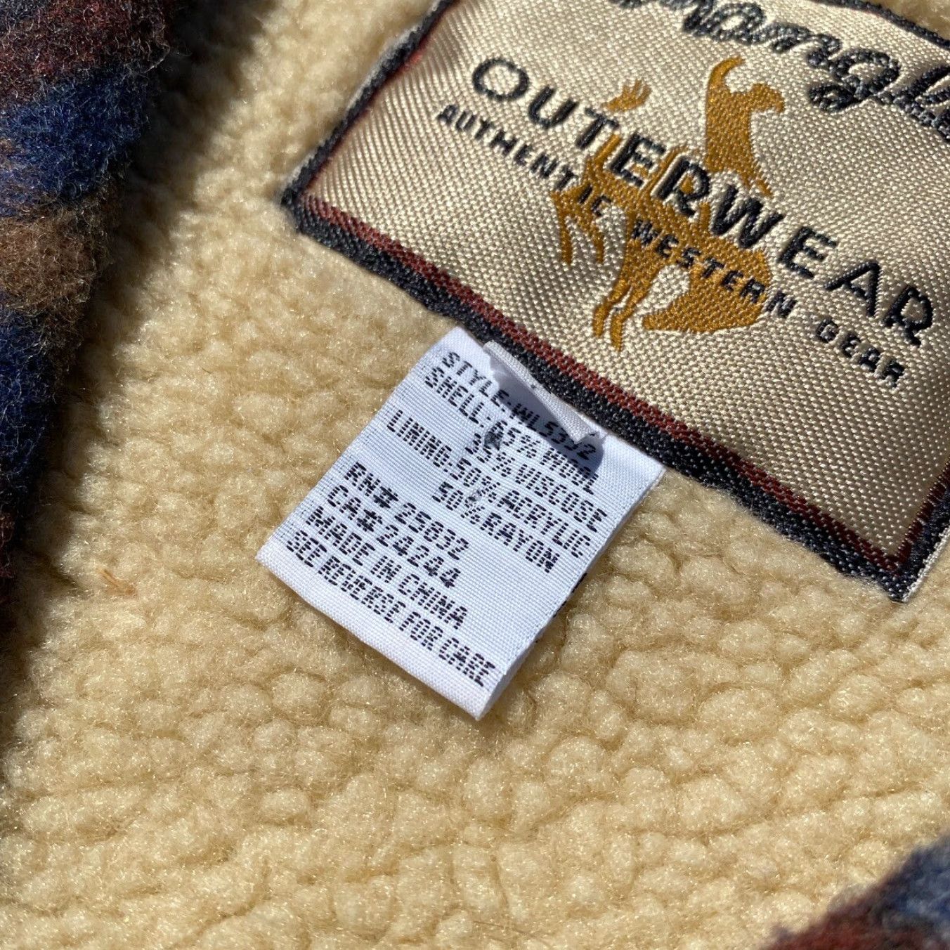Wrangler VINTAGE Wrangler Wool Vest Sherpa Lined Western Cowboy Sz L Wool Vest Denim Blue Sherpa Lined Men Vest Wrangler No Fault Western Theme Mens Size US L / EU 52-54 / 3 - 5 Thumbnail