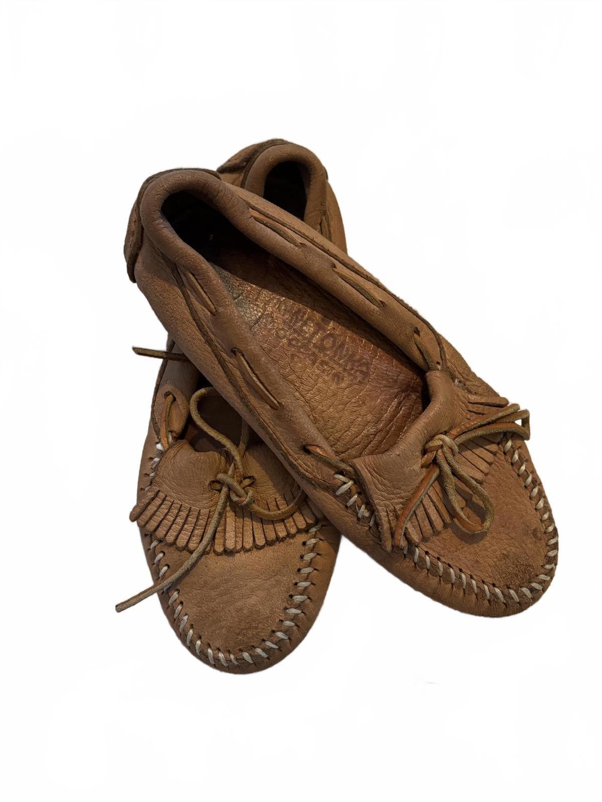 Minnetonka Minnetonka Brown Leather Moccasin Shoes 6.5 Size US 6.5 / IT 36.5 - 1 Thumbnail