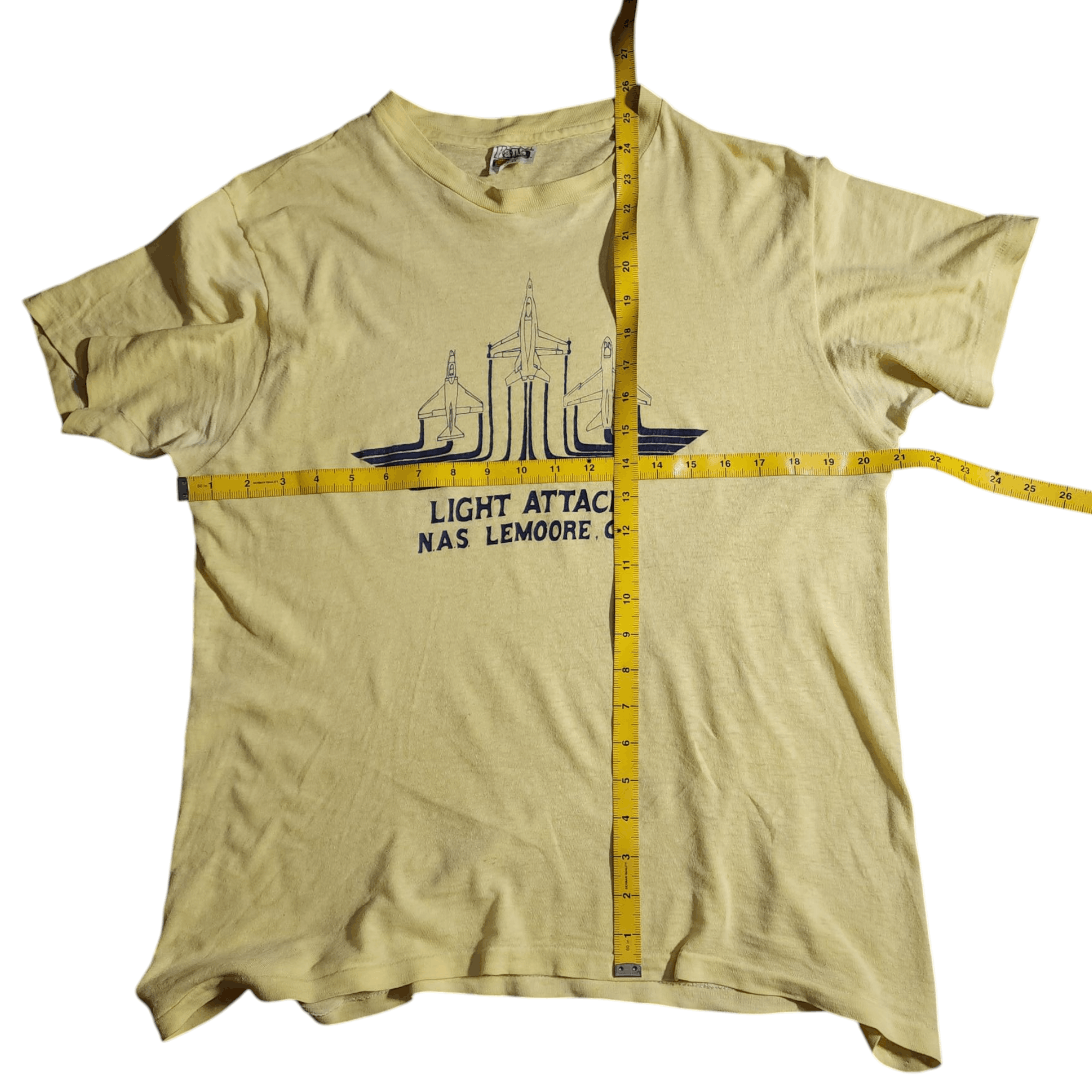 Hanes × Vintage Vintage 80s NAS Naval Air Station Lemoore CA shirt Hanes Tee Size US L / EU 52-54 / 3 - 7 Thumbnail