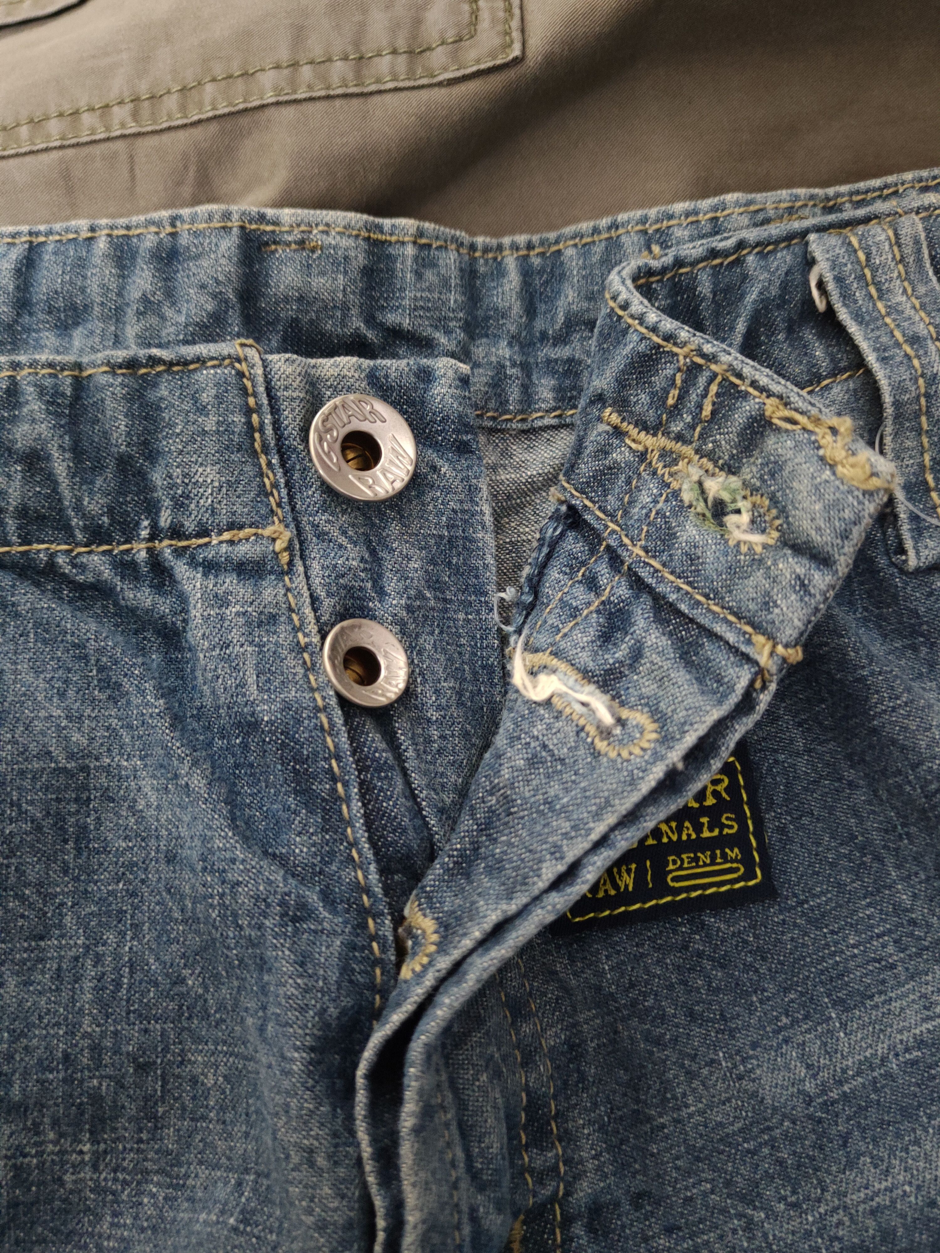 G-Star DL G Star Raw Blue Distressed Ripped denim Jeans #1321 Size US 35 - 21 Thumbnail