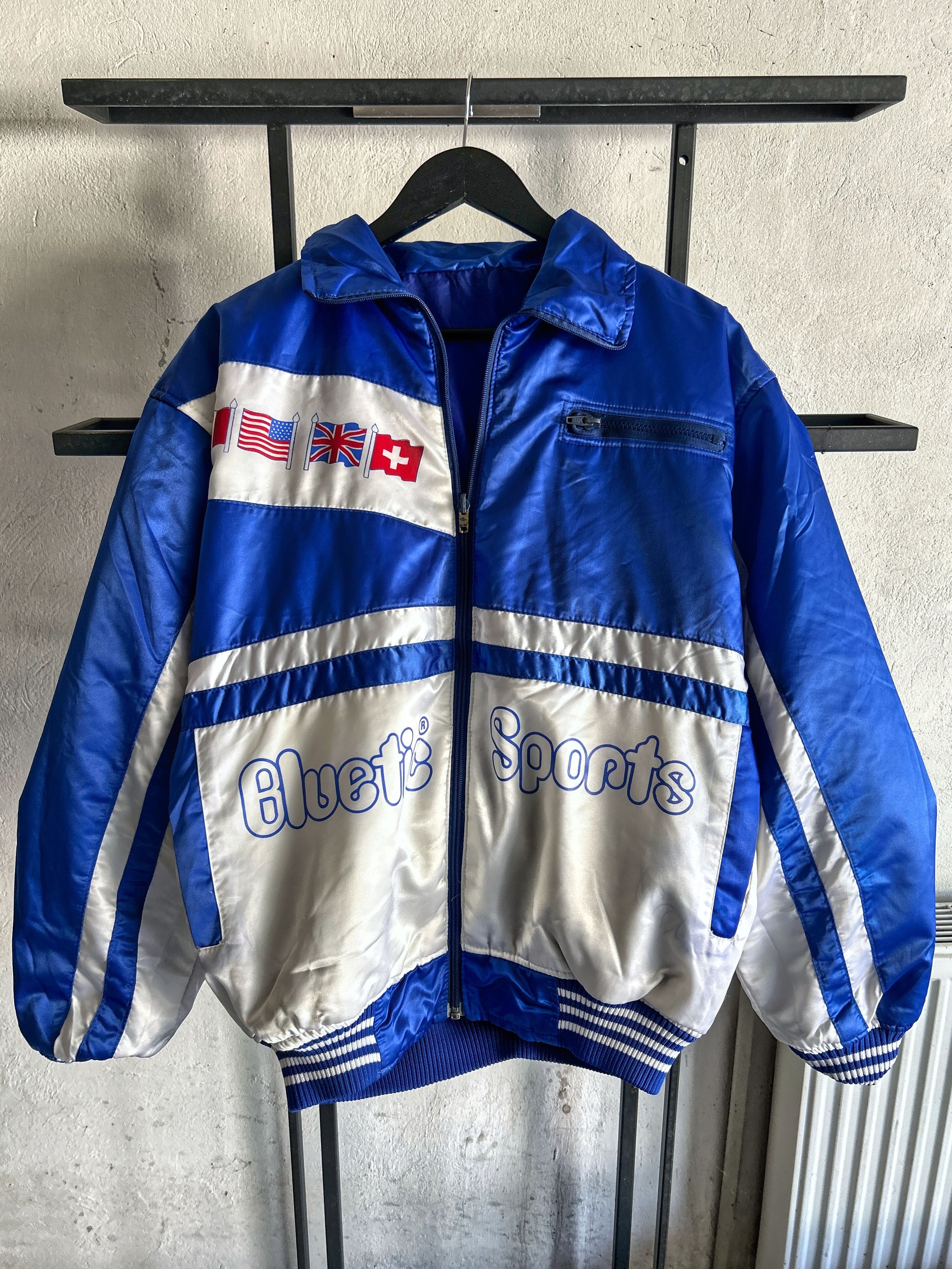 Vintage Blue Puffer Bomber Jacket Minimal Oversized Outerwear Size US M / EU 48-50 / 2 - 10 Thumbnail