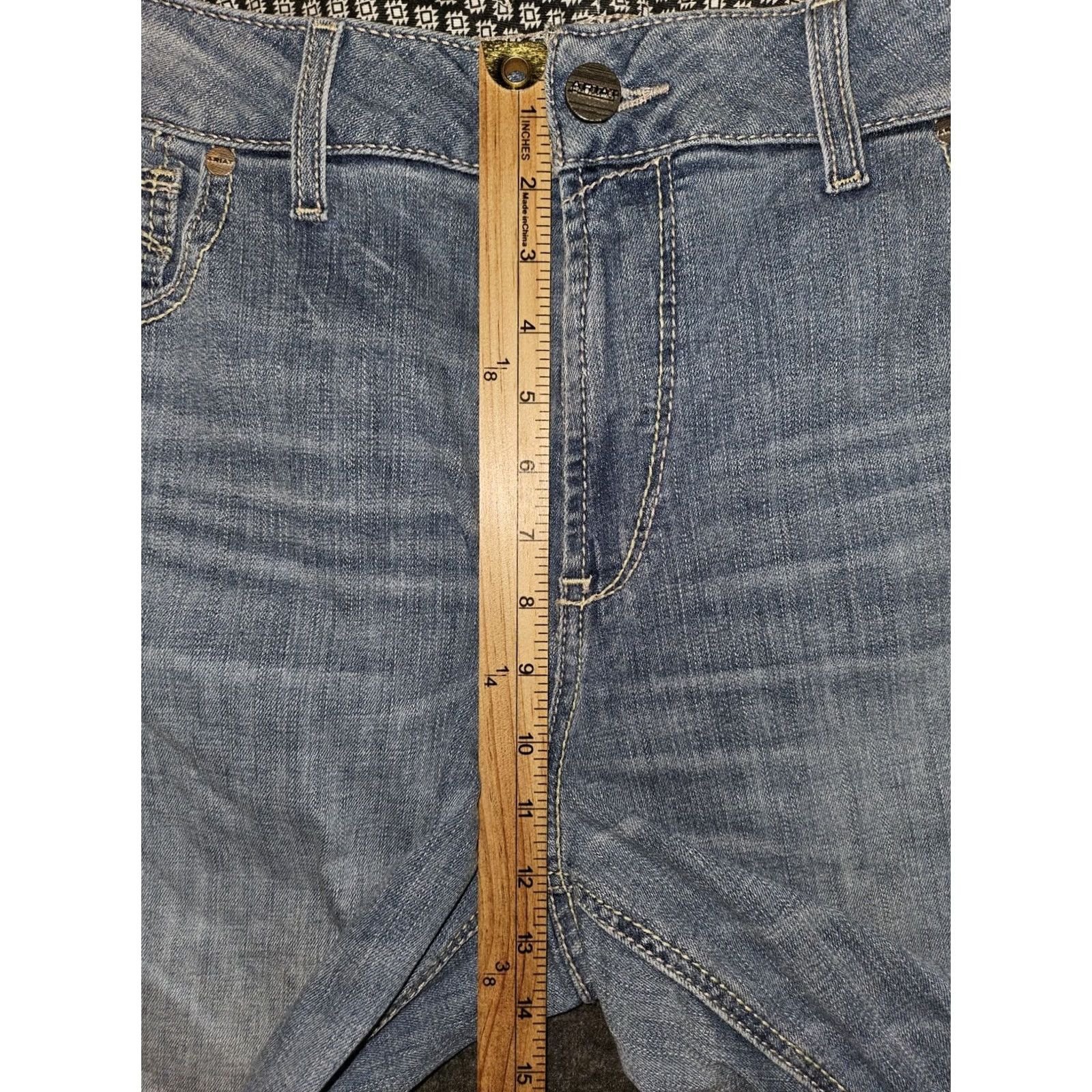 Ariat Ariat Real Regina Bootcut Jeans Women's 24W High Rise Blue Frayed Western Jeans 32in inseam Plus Womens Size 42" / US 20 - 4 Thumbnail