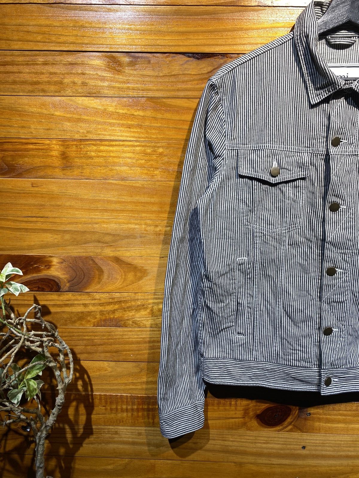 AMI Ami Alexandre Mattiussi Stripe Denim Jacket French Designer Size US M / EU 48-50 / 2 - 7 Thumbnail