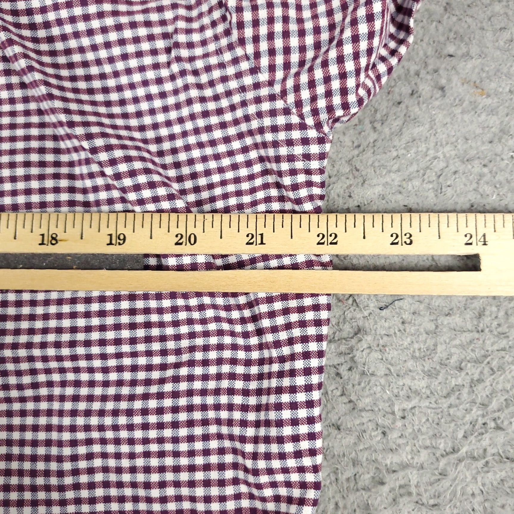 Tommy Hilfiger Tommy Hilfiger Shirt Mens 15.5 Purple Dress Check Button Up Long Sleeve Size 40R - 5 Thumbnail