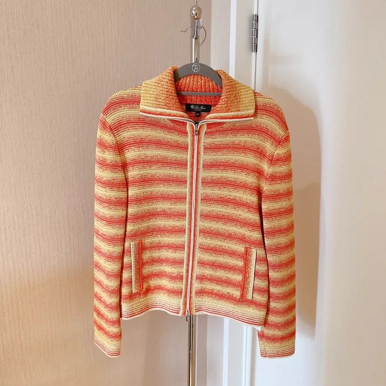 Loro Piana LORO PIANA Orange x yellow gradient knit set Size M / US 6-8 / IT 42-44 - 1 Thumbnail