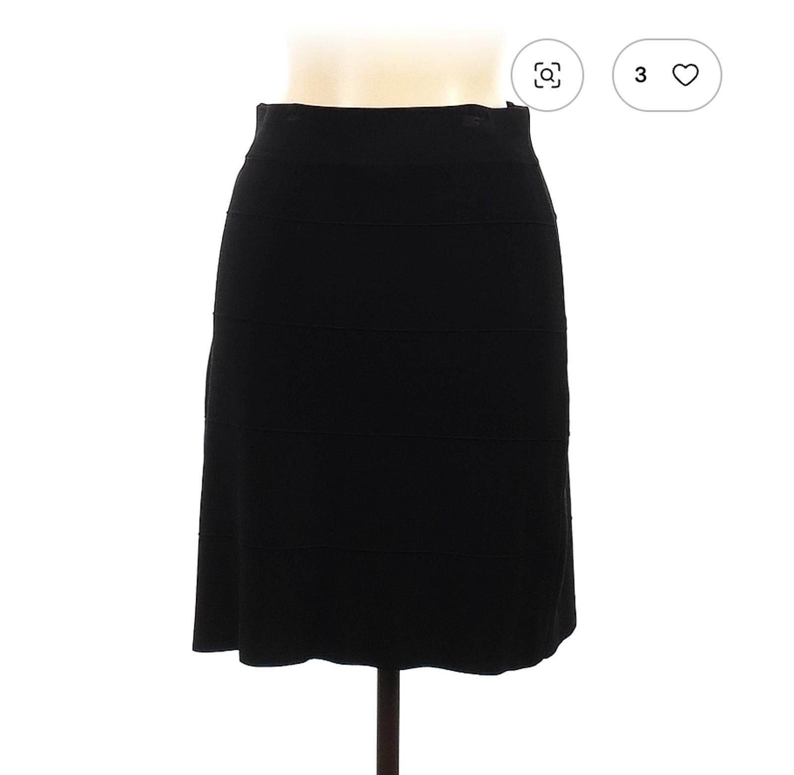 Other Cache Casual Black Skirt Size L Size 36" / US 14 / IT 50 - 2 Thumbnail