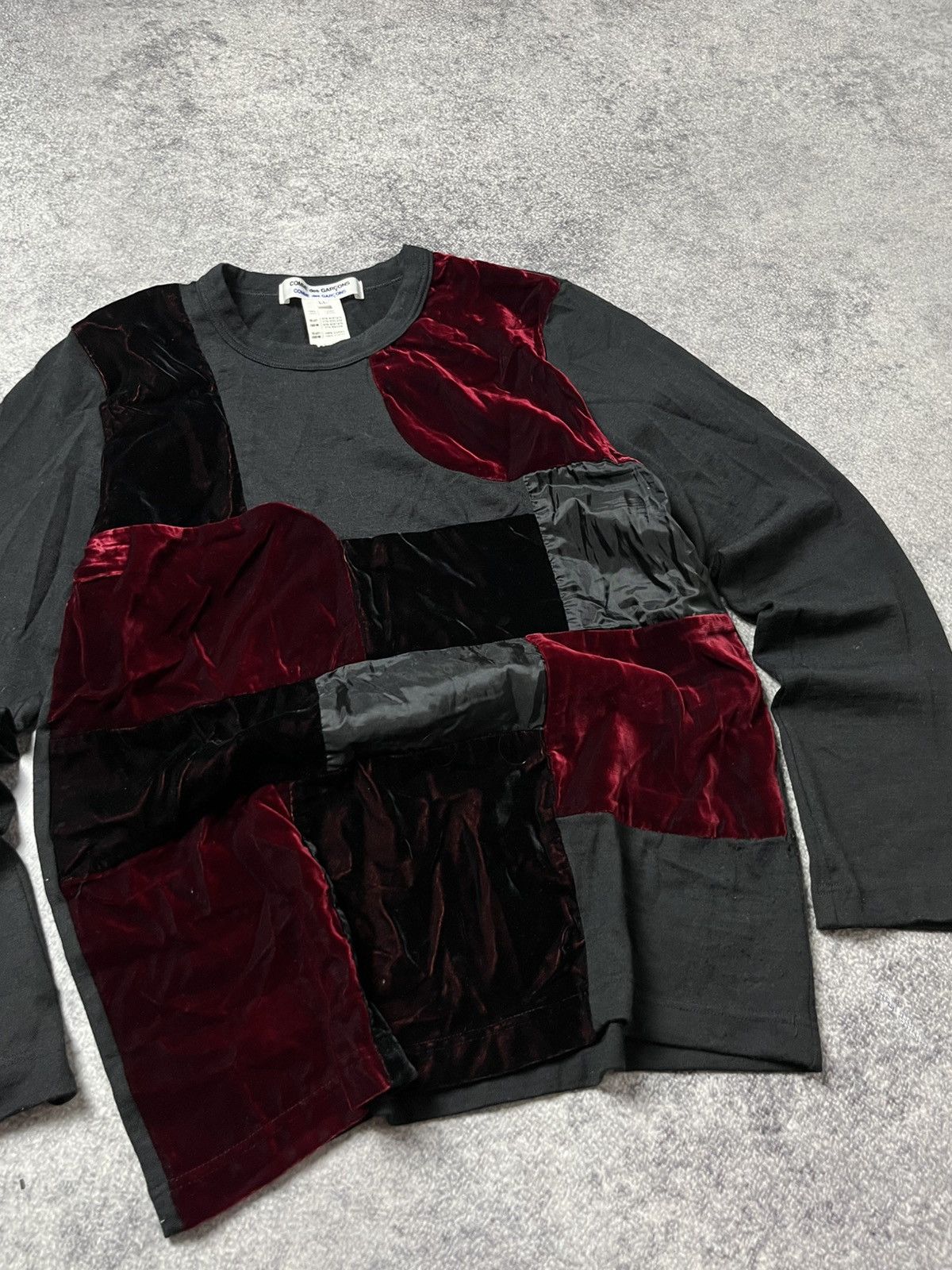 Comme des Garcons 🔥COMME DES GARÇONS PATCHWORK ARCHIVE T SHIRT TEE CDG 90'S Size L / US 10 / IT 46 - 7 Thumbnail