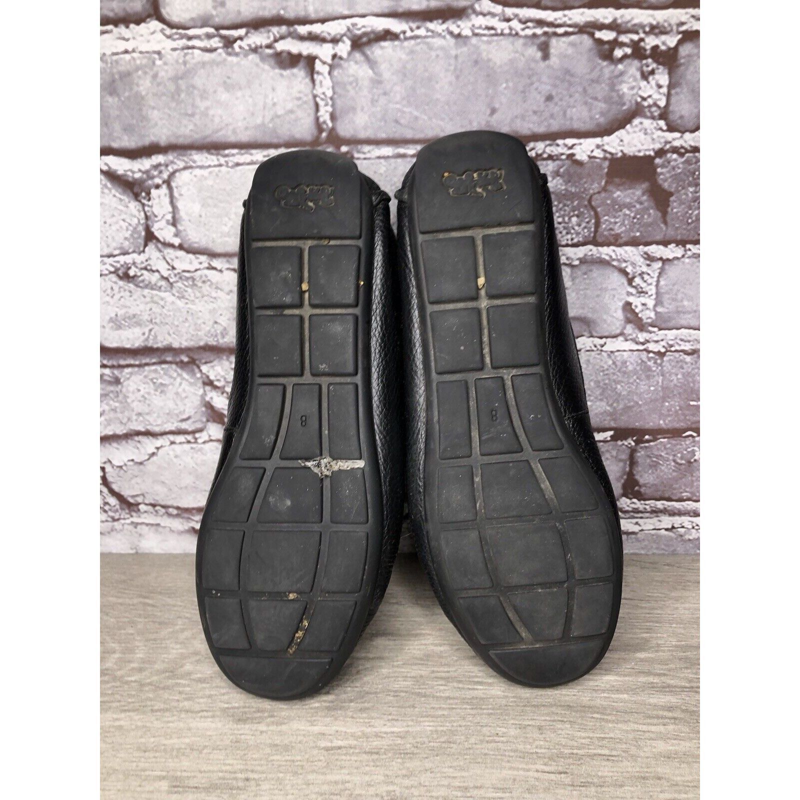 Coach Coach Black Pebbled Leather Badge Moccasin Loafers Shoes Wom Size US 8.5 / IT 38.5 - 22 Thumbnail