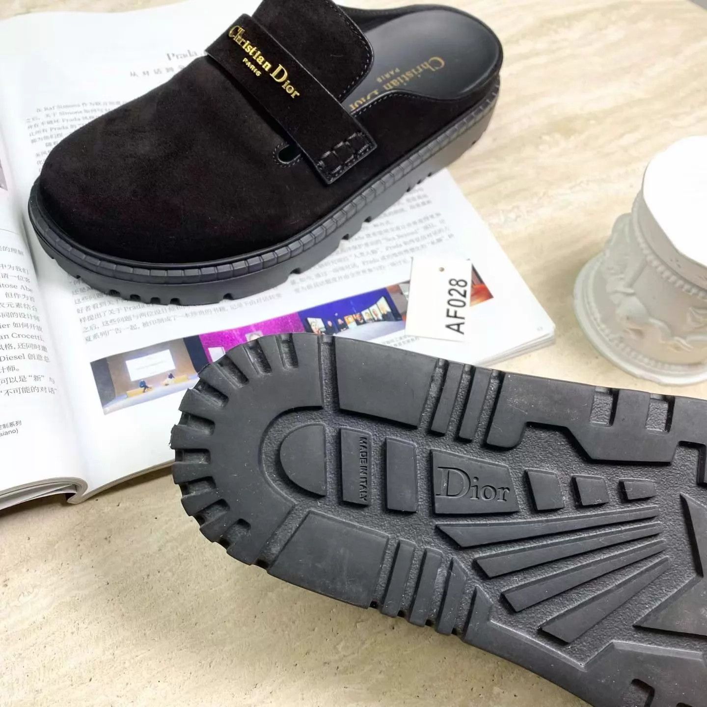 Dior Dior Boy Black Leather Mule Slippers 36D Size US 5.5 / IT 35.5 - 5 Thumbnail