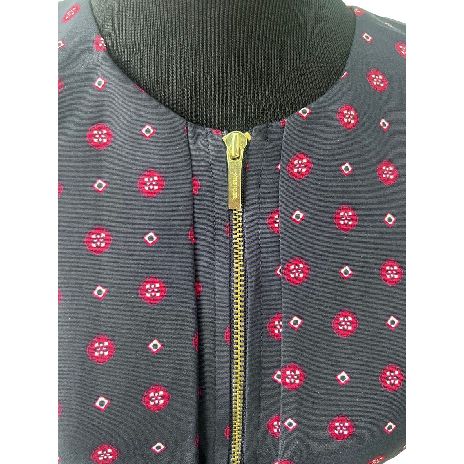 Tommy Hilfiger Tommy Hilfiger A-line Dress Navy Gold Front Zipper Size 0 Size XS / US 0-2 / IT 36-38 - 8 Thumbnail