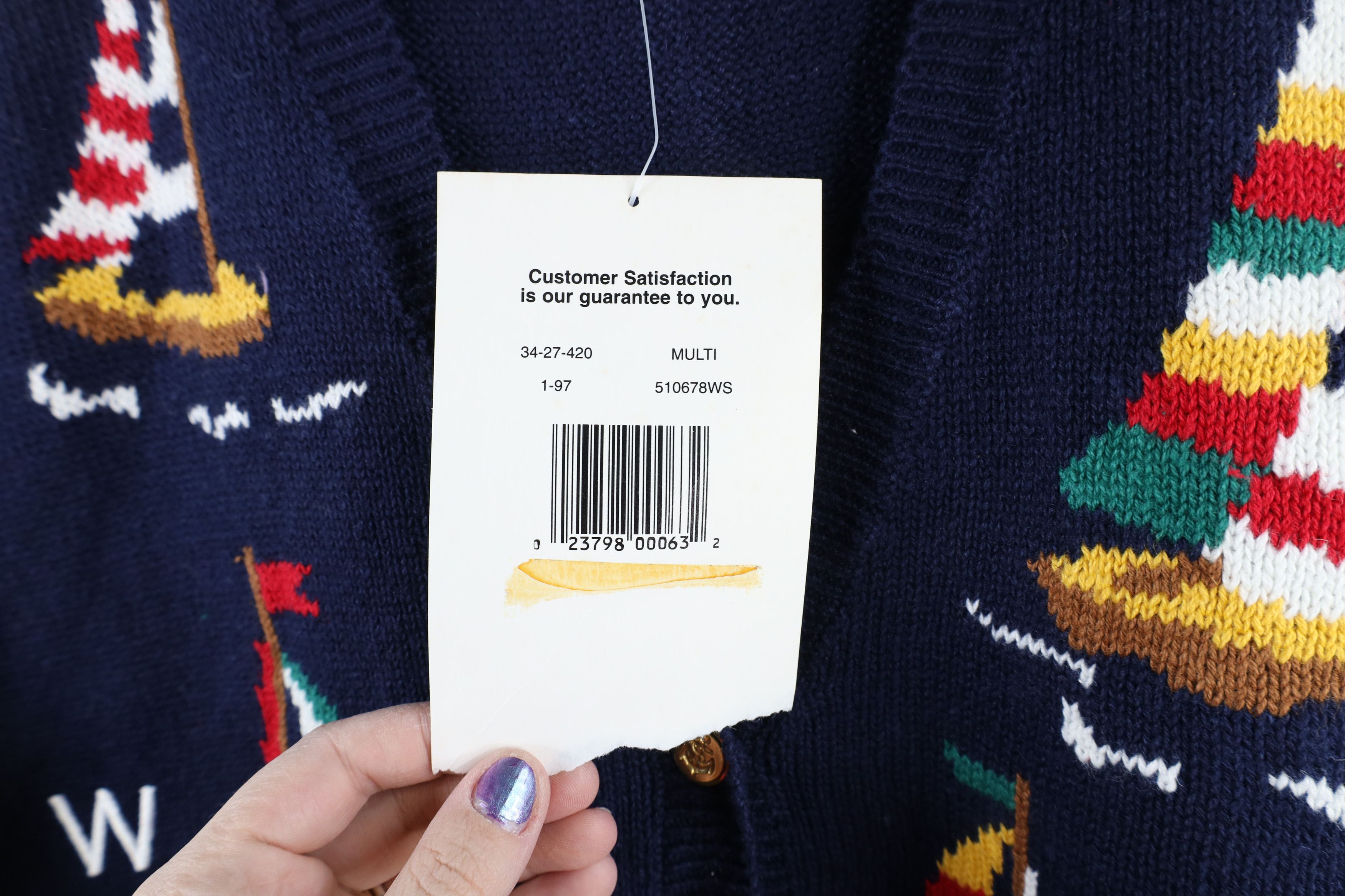 Vintage Deadstock Vintage 90s Streetwear Sailing Knit Sweater Vest Size XL / US 12-14 / IT 48-50 - 4 Thumbnail
