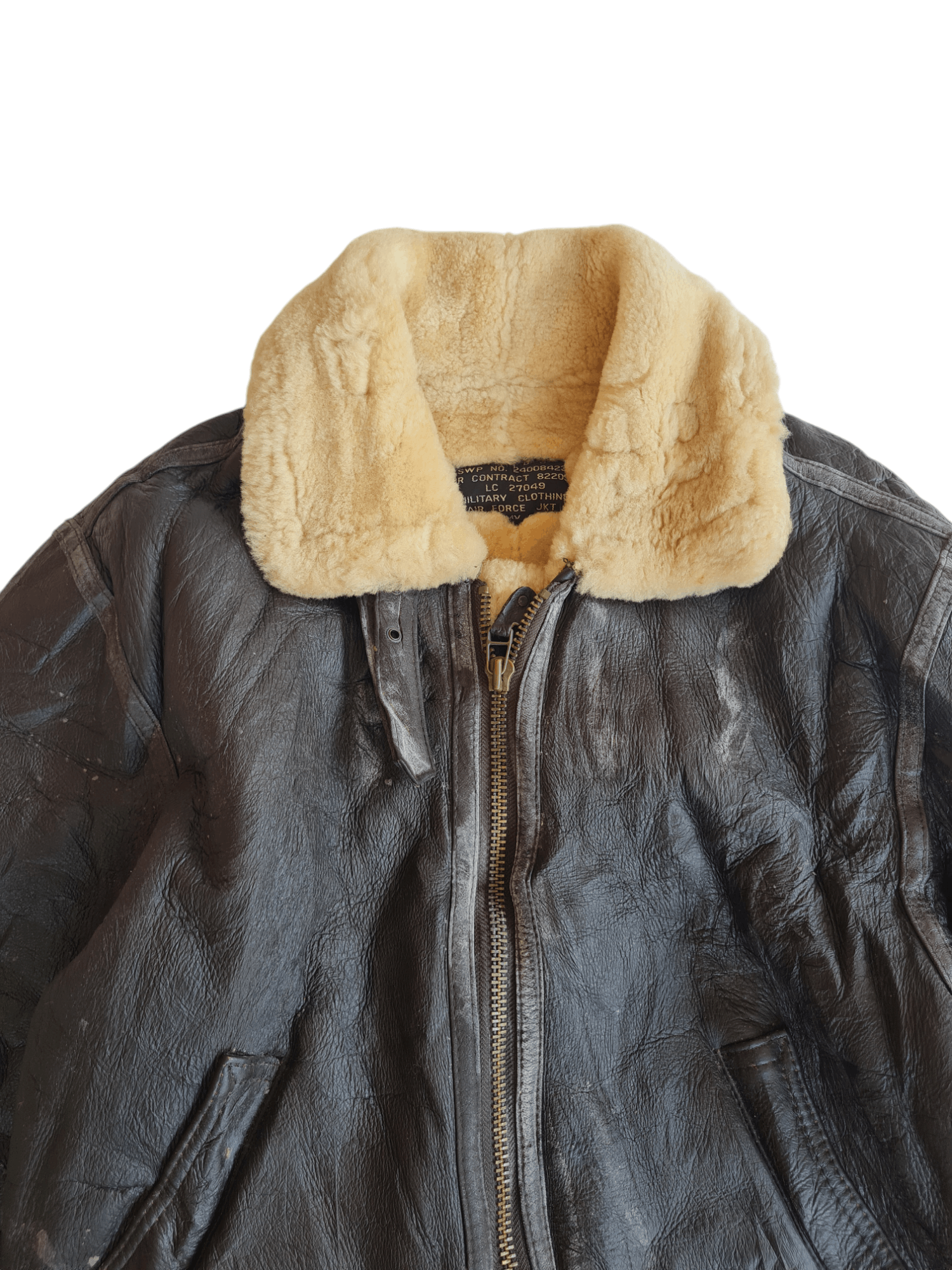 Vintage ✅️Vintage B3 Military US Air Force Leather Jacket Size US L / EU 52-54 / 3 - 4 Thumbnail