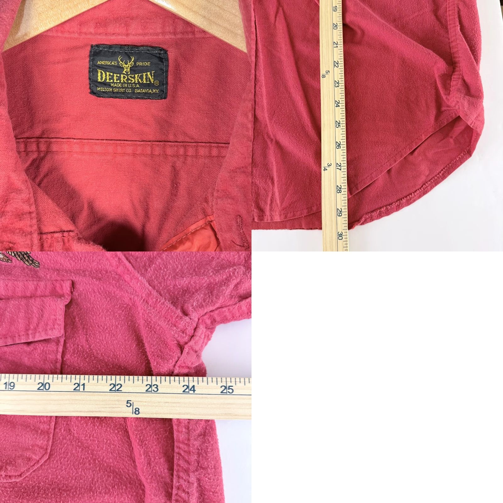 Vintage VTG Deerskin Melton Shirt Men Red Pheasants Embroidered Long Sleeve USA Made XL Size US XL / EU 56 / 4 - 8 Thumbnail