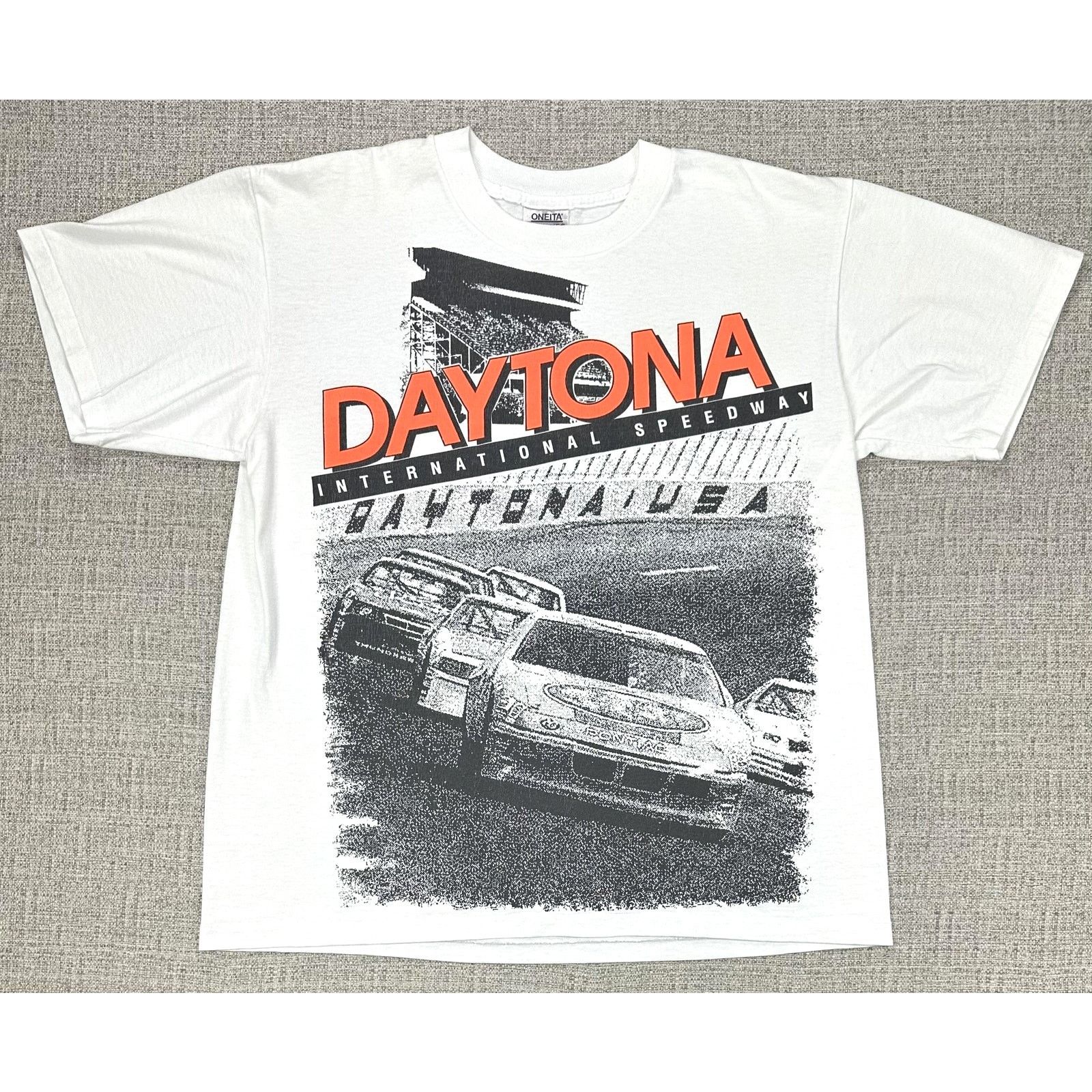 Other Daytona International Speedway Shirt XL Neon Oneita USA 80s Size US XL / EU 56 / 4 - 1 Thumbnail