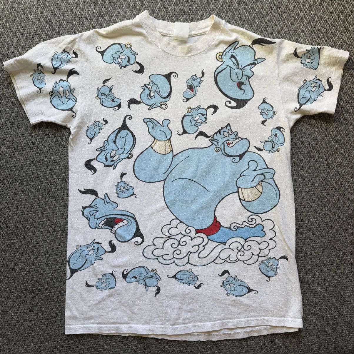 Disney × Vintage Vintage 80’s - 90’s Aladdin The Genie AOP Graphic T-shirt Size US S / EU 44-46 / 1 - 1 Thumbnail