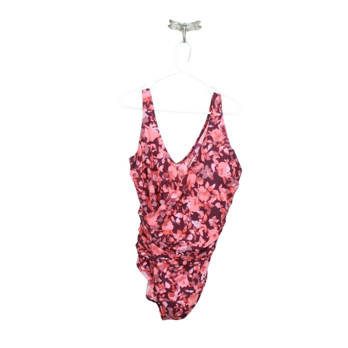 L.L. Bean LL Bean Women's Shaping Swimwear Tanksuit Floral Pink Print Size 3XL / US 20-22 - 1 Thumbnail